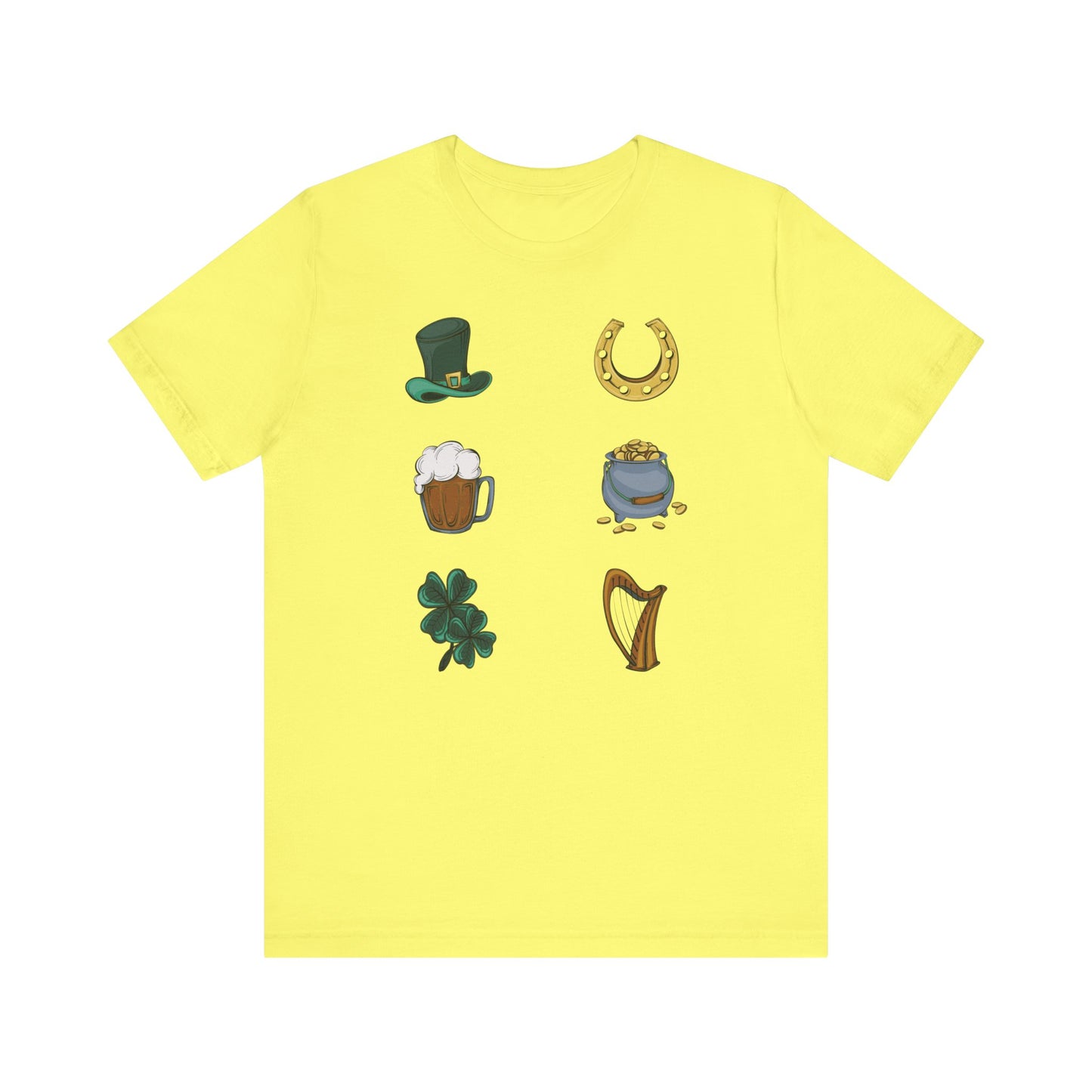 Unisex Cotton Tee Shirt with Lucky Prints