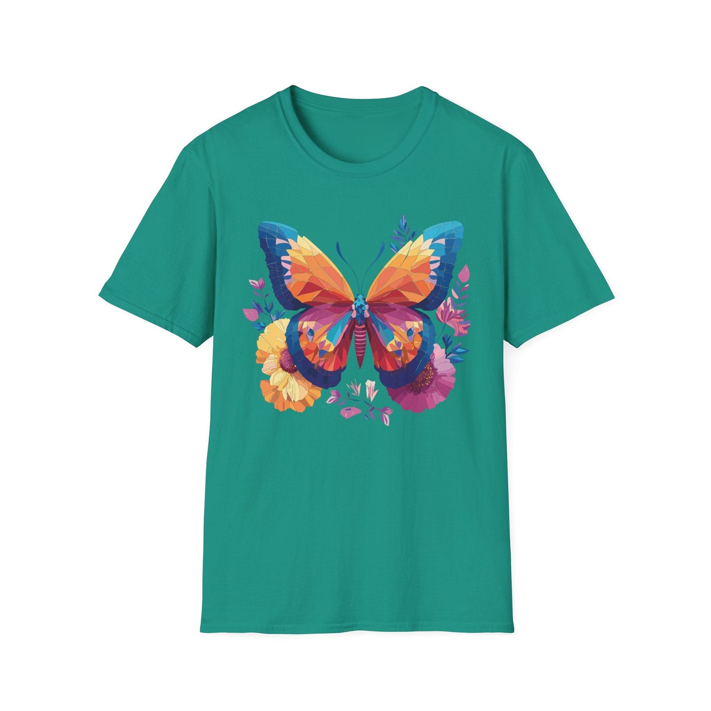 Butterfly Shirt Unisex Softstyle Short Sleeve Tee Monarch Butterfly 100 Percent Cotton