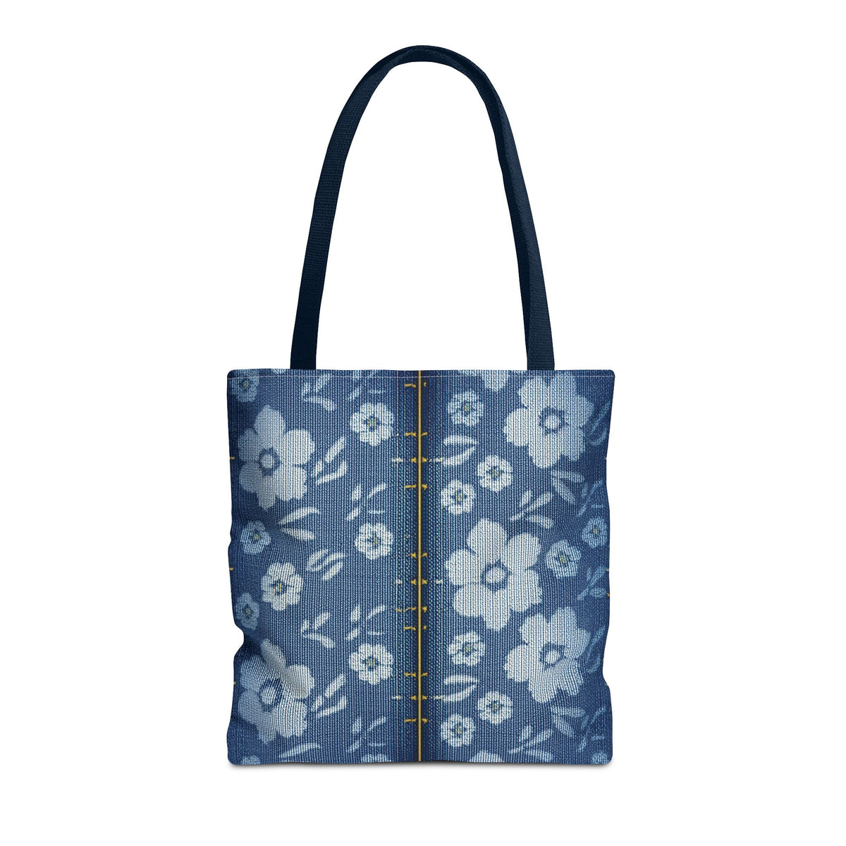 Denim Fabric Imitation Print Unisex Canvas Bag Poly Spun 3 Sizes Tote Bag 118