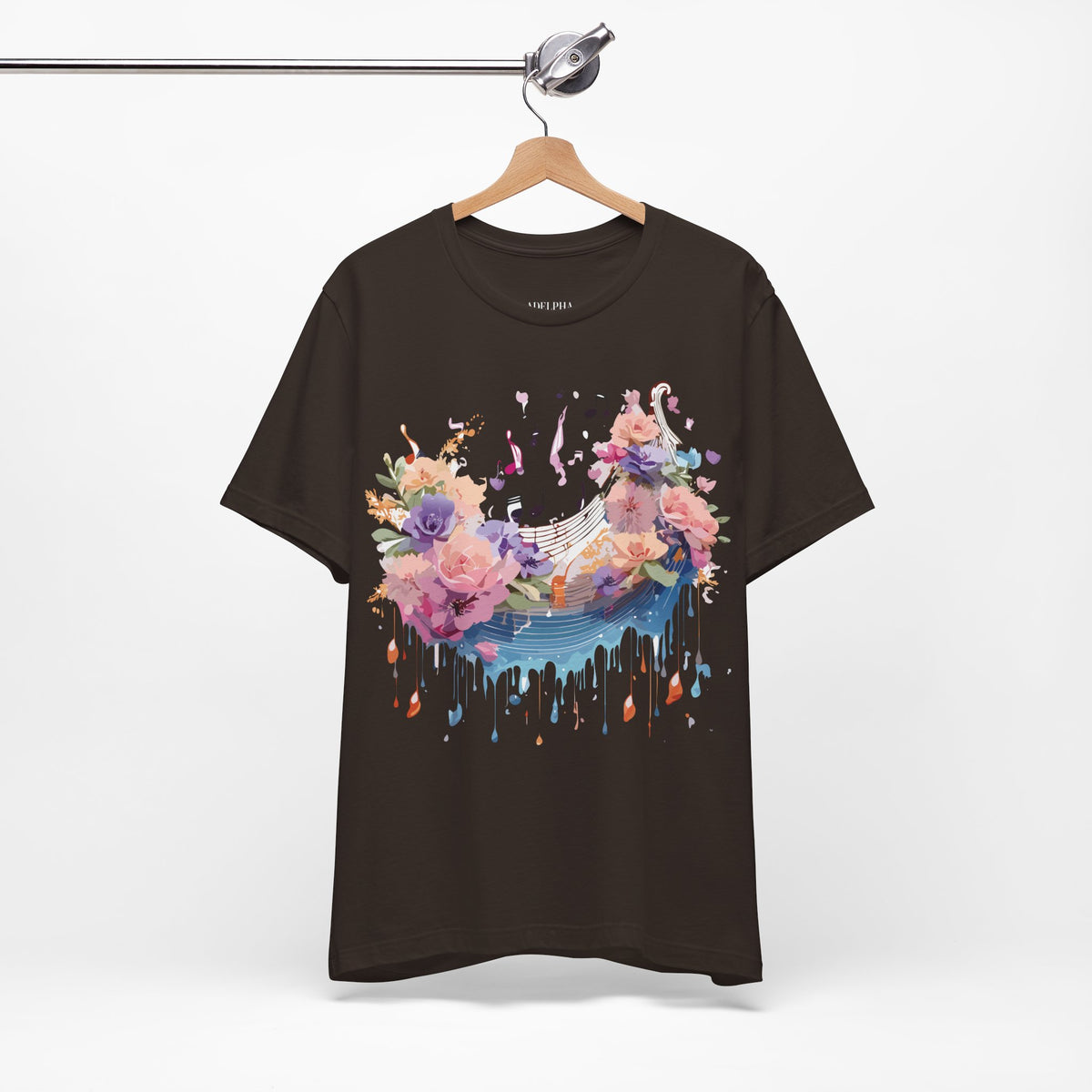 Music Graphic Unisex Cotton Bella+Canvas Tee with Art Design m84