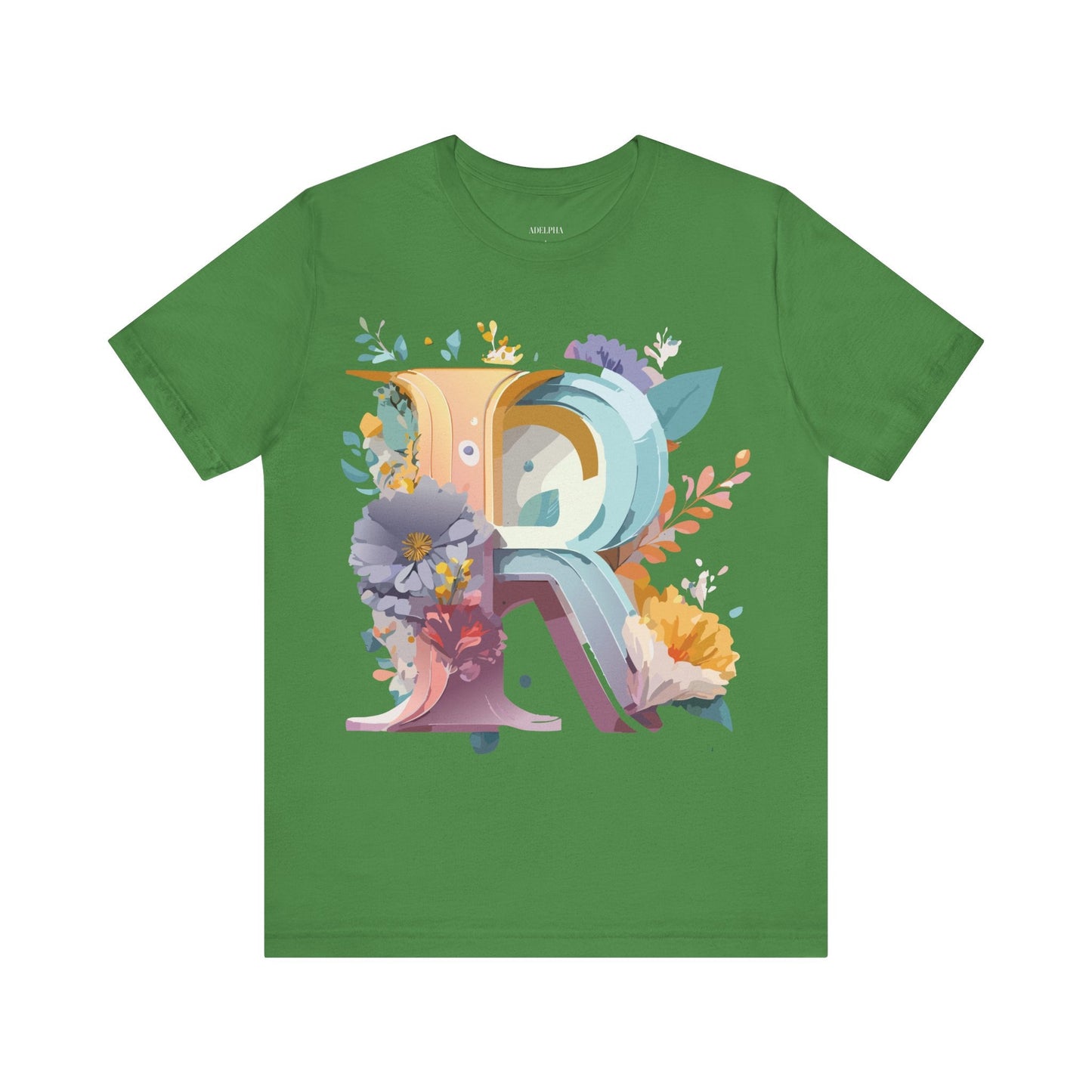 Letter R Graphic Tee Unisex Short Sleeve Vintage Inspired Shirt By Adelpha Art Design Tee