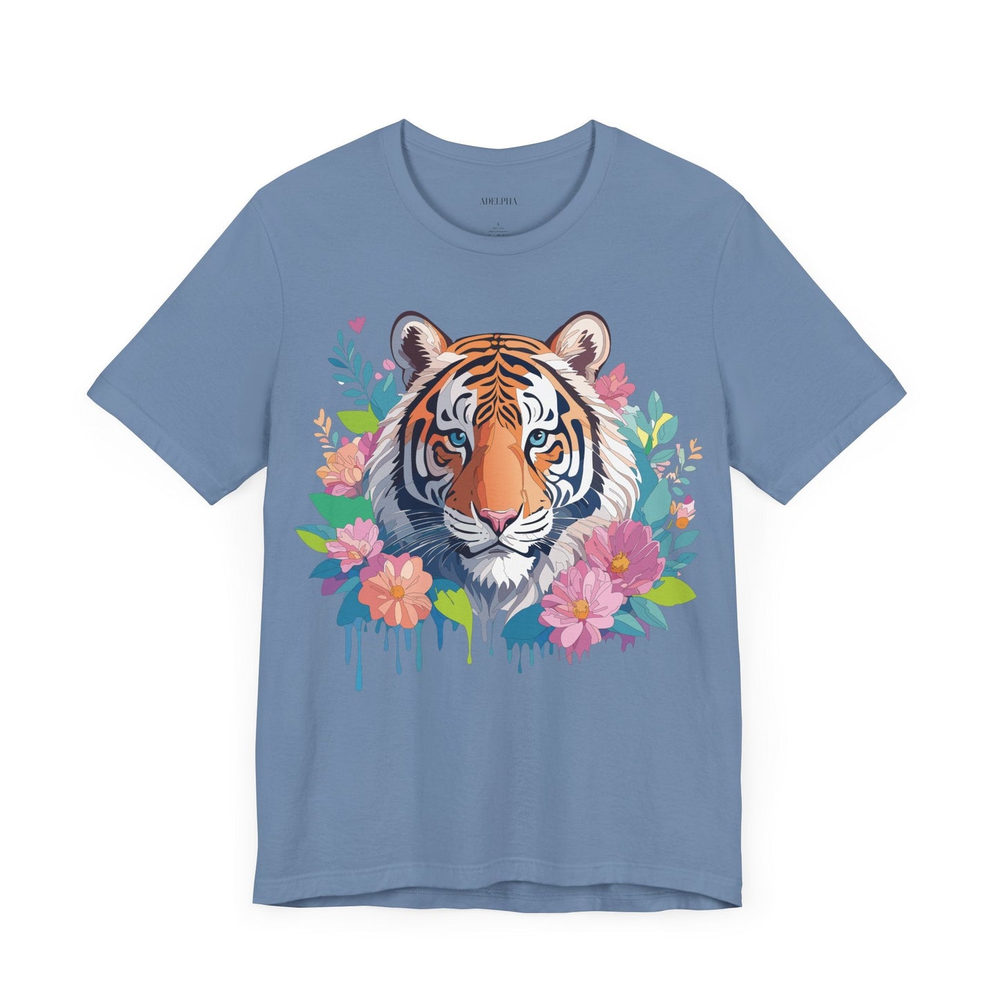 Tiger Graphic Unisex 100 Cotton Vintage Art with Animal Tee 2