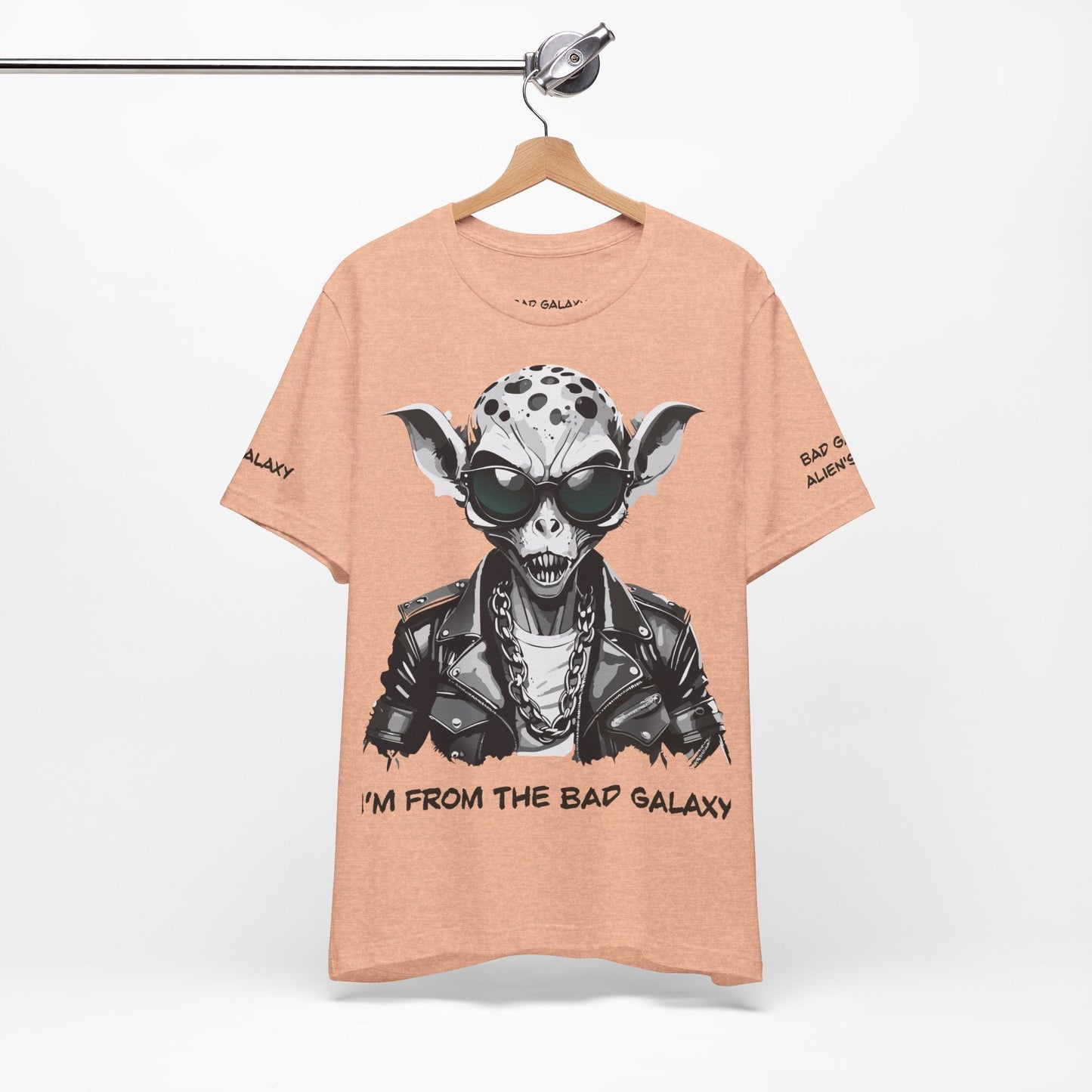 Alien Tee Shirt From Bad Galaxy 100 Percent Cotton Lightweight USA Printed Tee Eco Friendly Inks