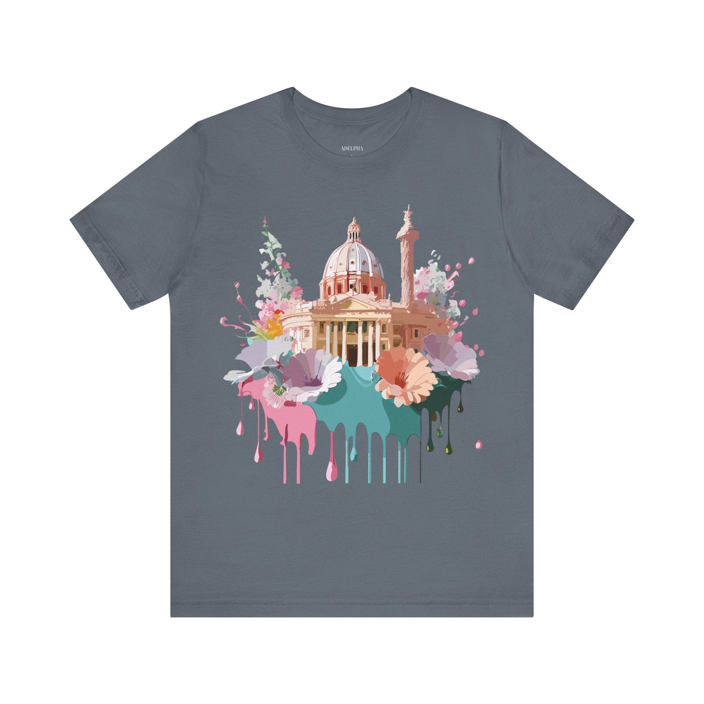 Tourist Shirt Rome Graphic Tee Unisex Jersey Short Sleeve Art Design By Adelpha Artwork