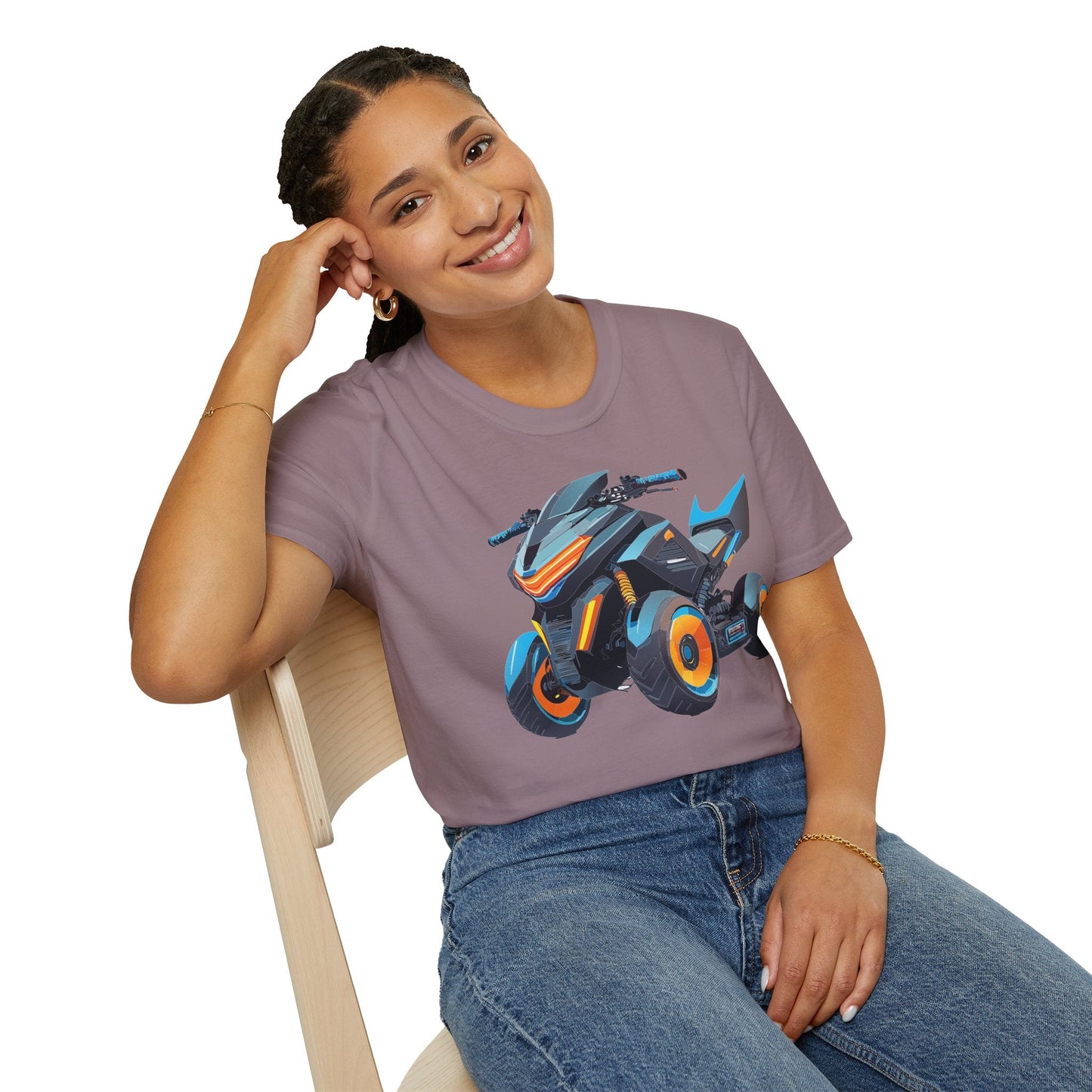 Bike Graphic Unisex Cotton Motorcycle Art Design Tee 7