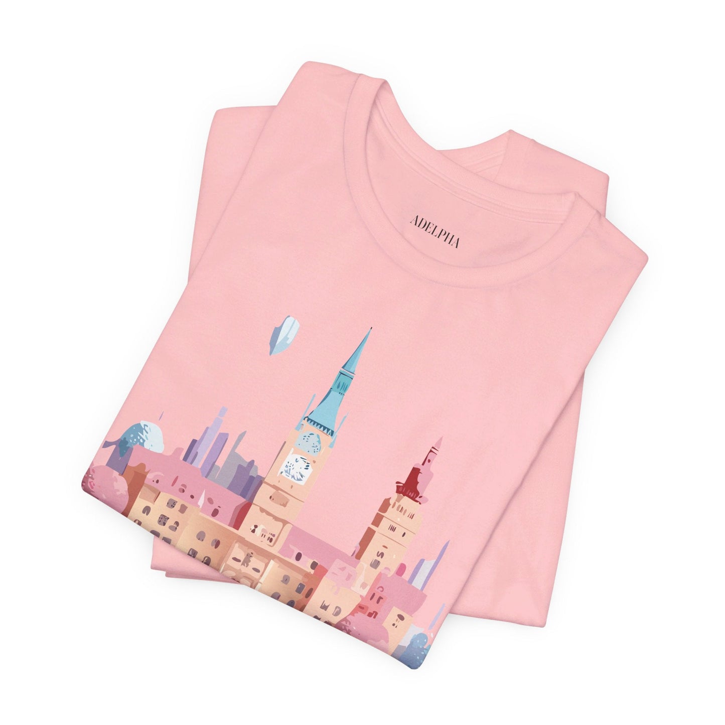 Tourist Shirt Prague Graphic Tee Unisex Jersey Short Sleeve Vintage Style Adelpha