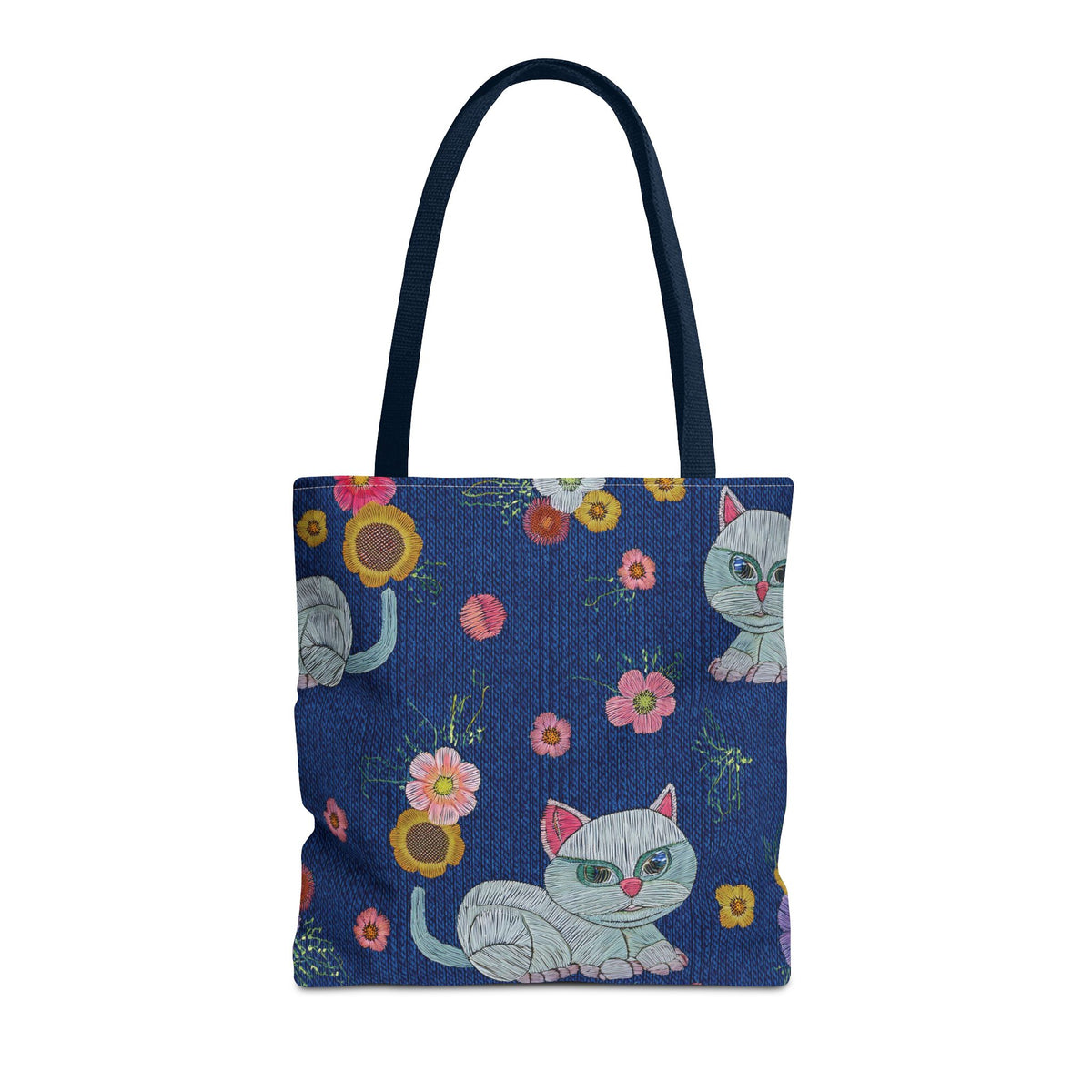 Denim Fabric Imitation Print Unisex Canvas Bag Poly Spun 3 Sizes Tote Bag 190-11