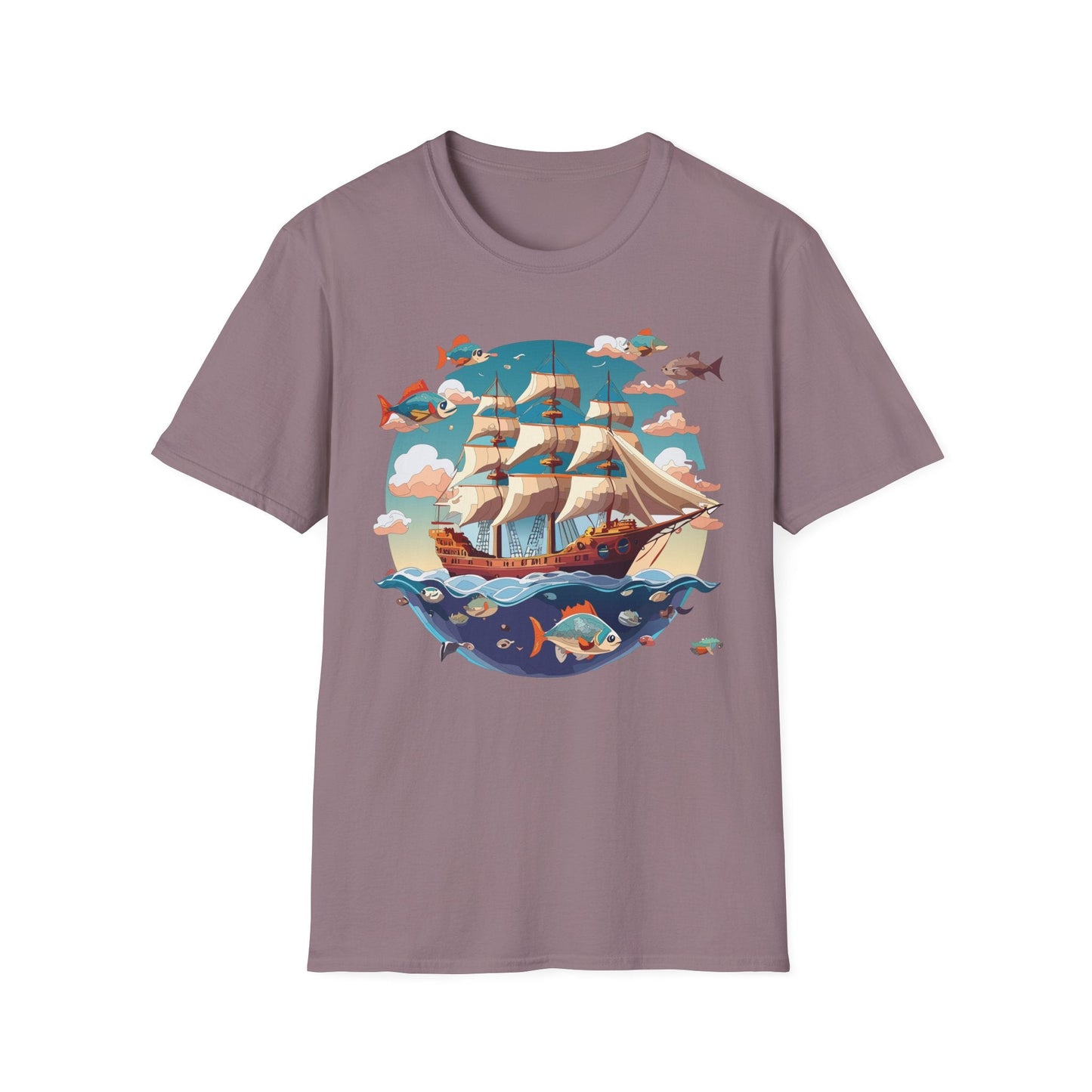 Unisex Ship T Shirts Frigate Vessel Tee By Gildan 64000 Softstyle 100 Percent Ring Spun Cotton