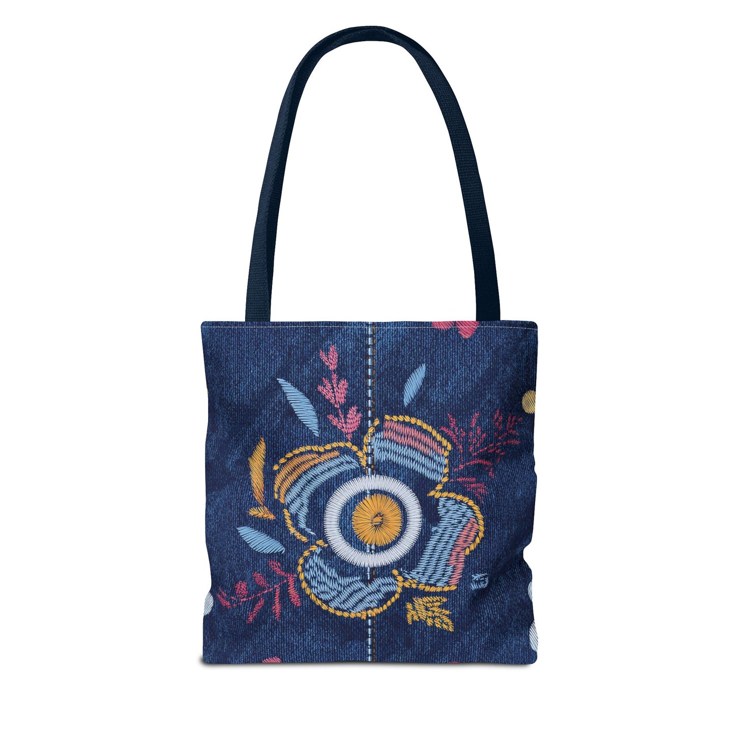 Denim Fabric Imitation Print Unisex Canvas Bag Poly Spun 3 Sizes Tote Bag 159-9
