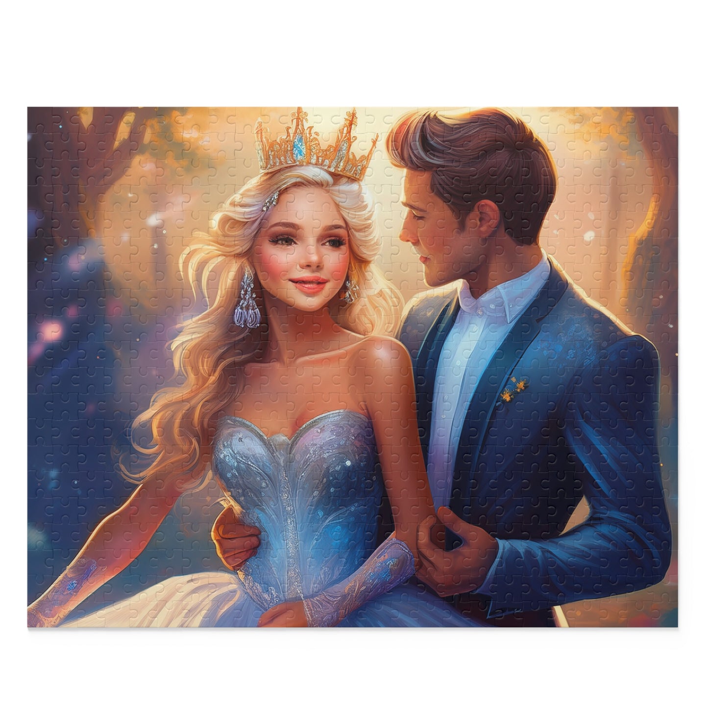Prince and Princess Puzzle 500-Chipboard Pieces in Box | Kids Puzzles Size: 16" x 20",  Ages 9+ and Family pn39