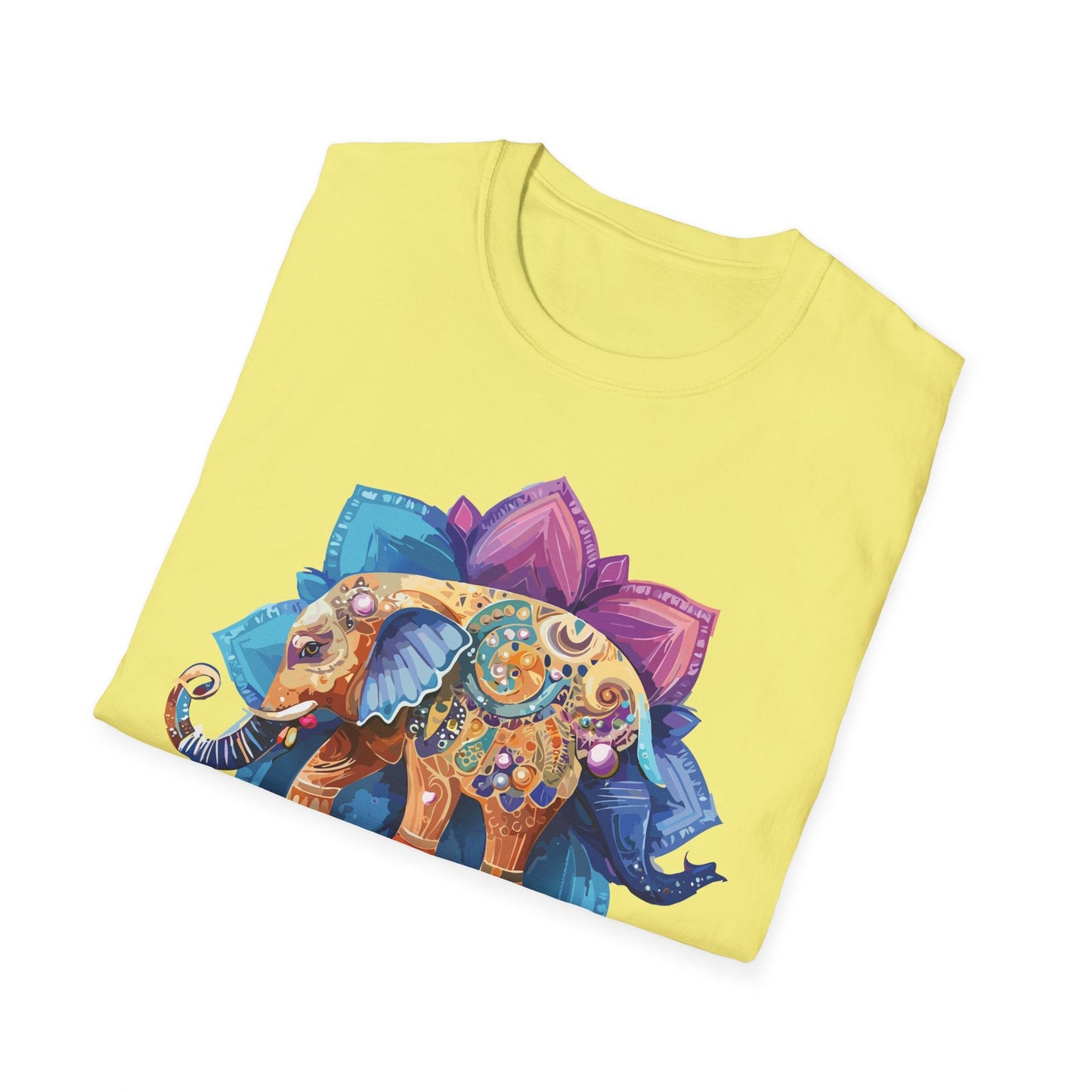 Unisex Elephant T Shirt Softstyle Gildan 64000 Cotton Tee For Animal Lovers And Collectors