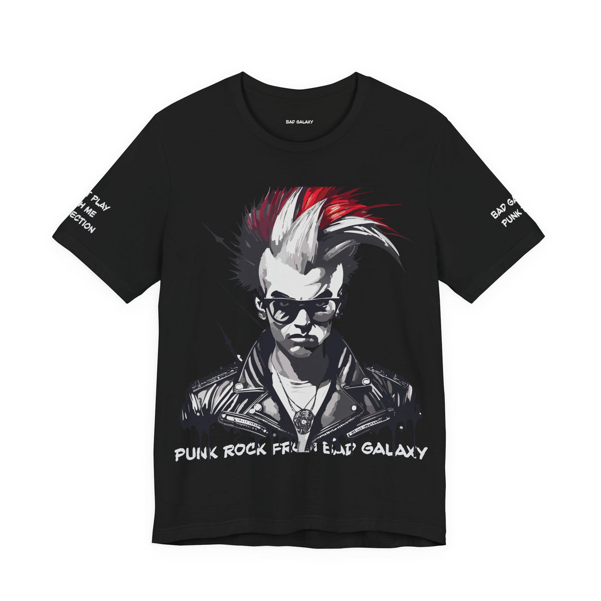 Punk Rock Graphic Unisex Cotton Bella+Canvas Tee with Art Design b26