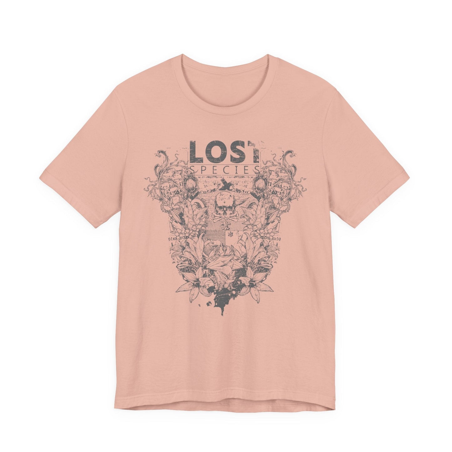 Lost Species Tee Floral Wildlife Illustration Rock Band T-Shirt A-7