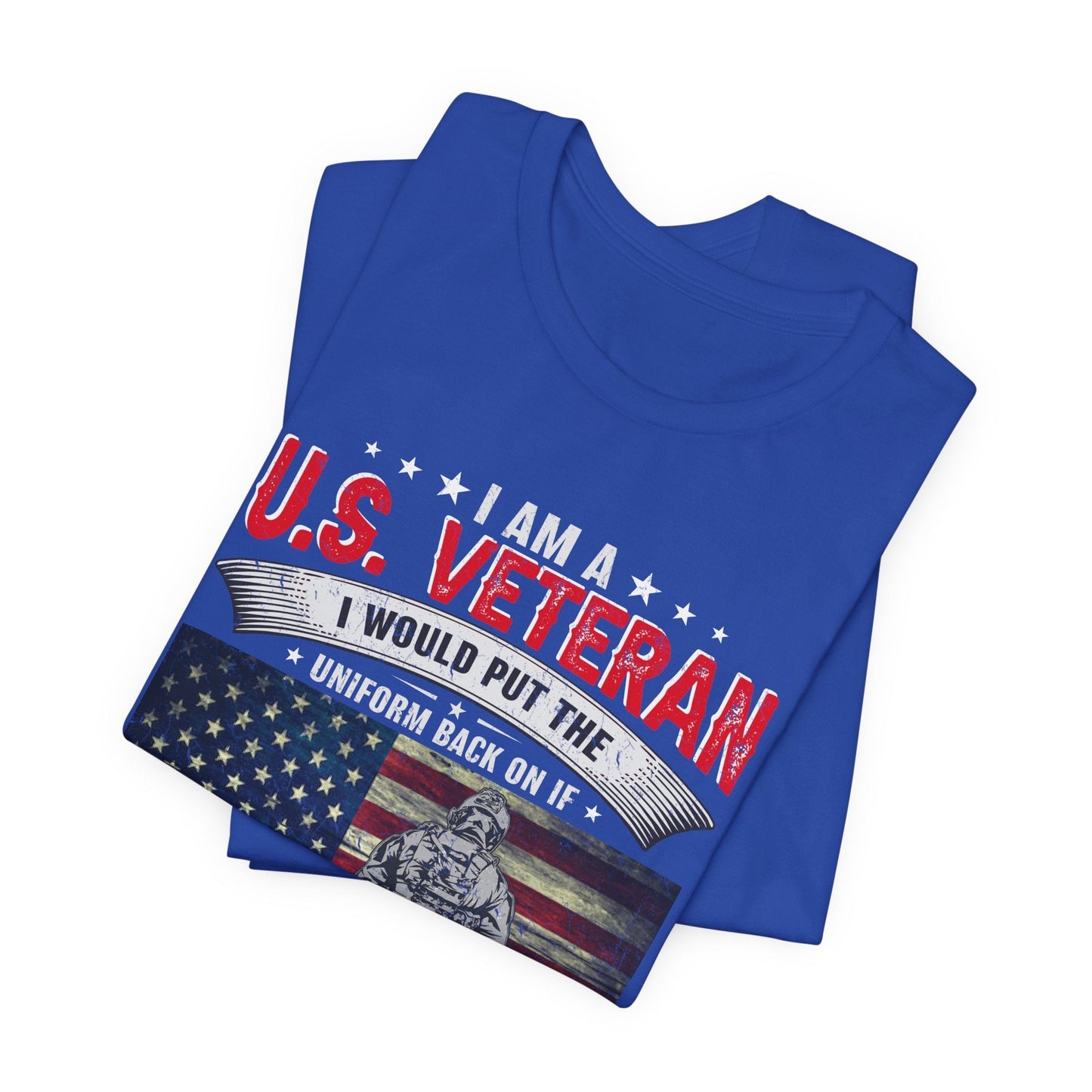 Army Veteran Patriotic Graphic Design Unisex Cotton T-Shirt v25