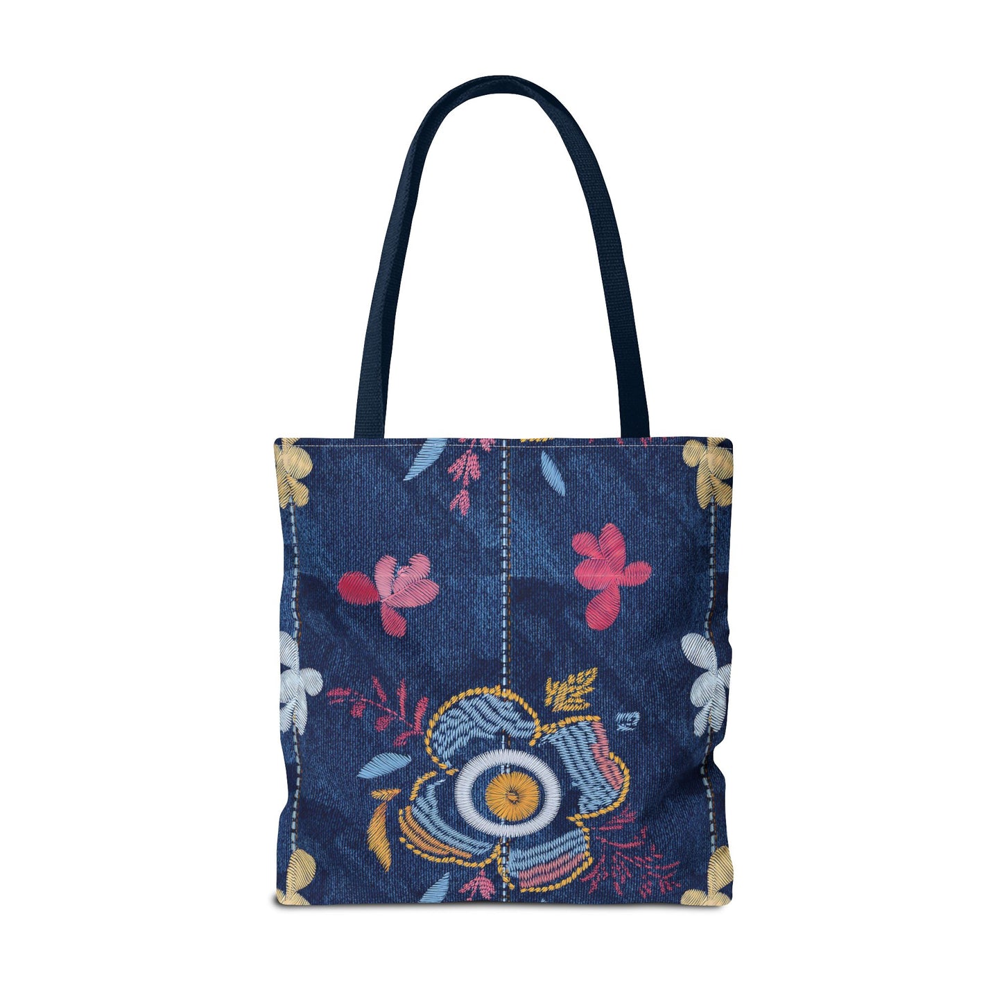 Denim Fabric Imitation Print Unisex Canvas Bag Poly Spun 3 Sizes Tote Bag 167
