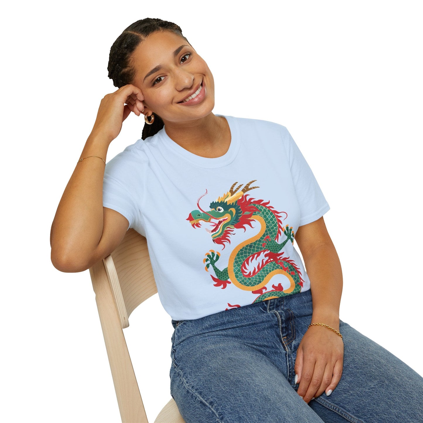 Dragon T Shirt Unisex Dragon Shirt With Animal Art Design Gildan Softstyle Tee 100 Cotton