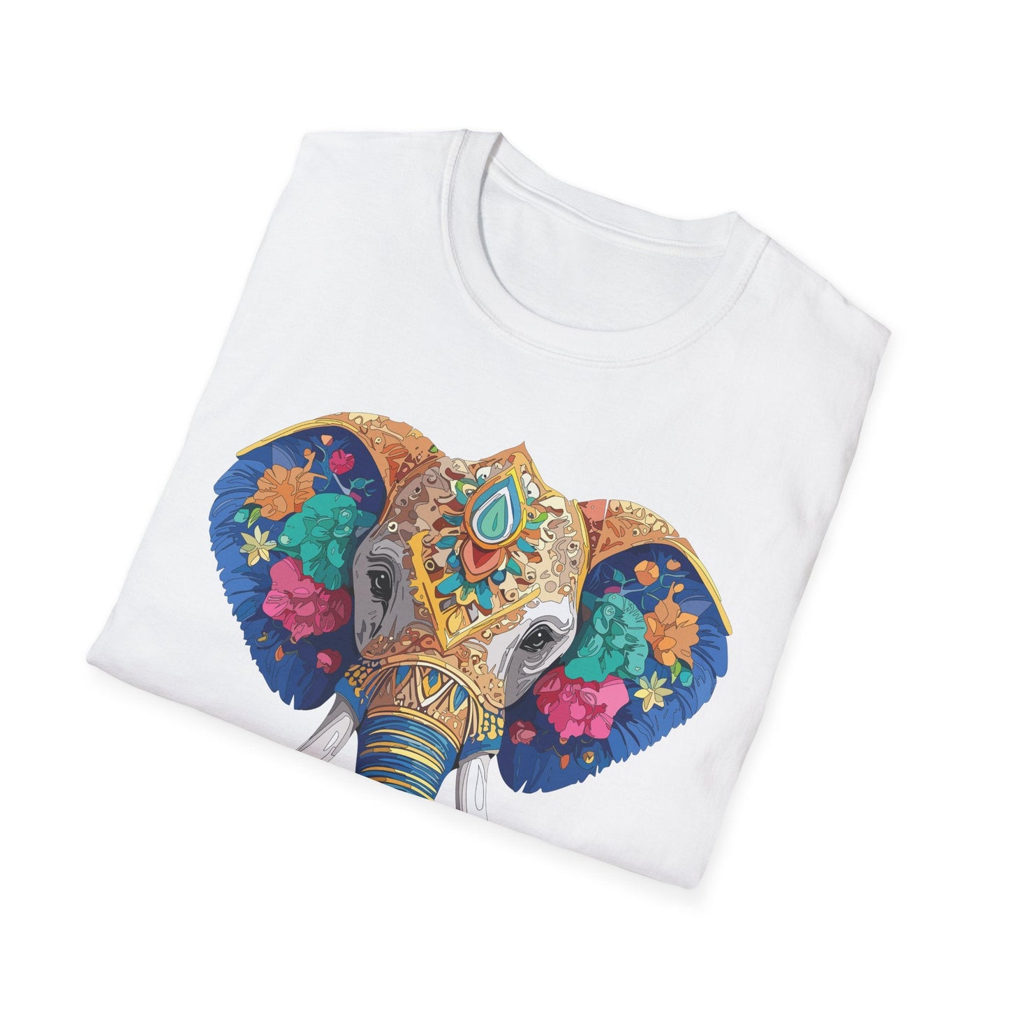 Elephant T Shirt Unisex Gildan Softstyle 64000 100 Percent Cotton Graphic Animal Tee