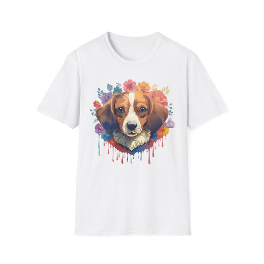 Unisex Dog Shirt Animal Print Tee Gildan Softstyle 64000 Cotton