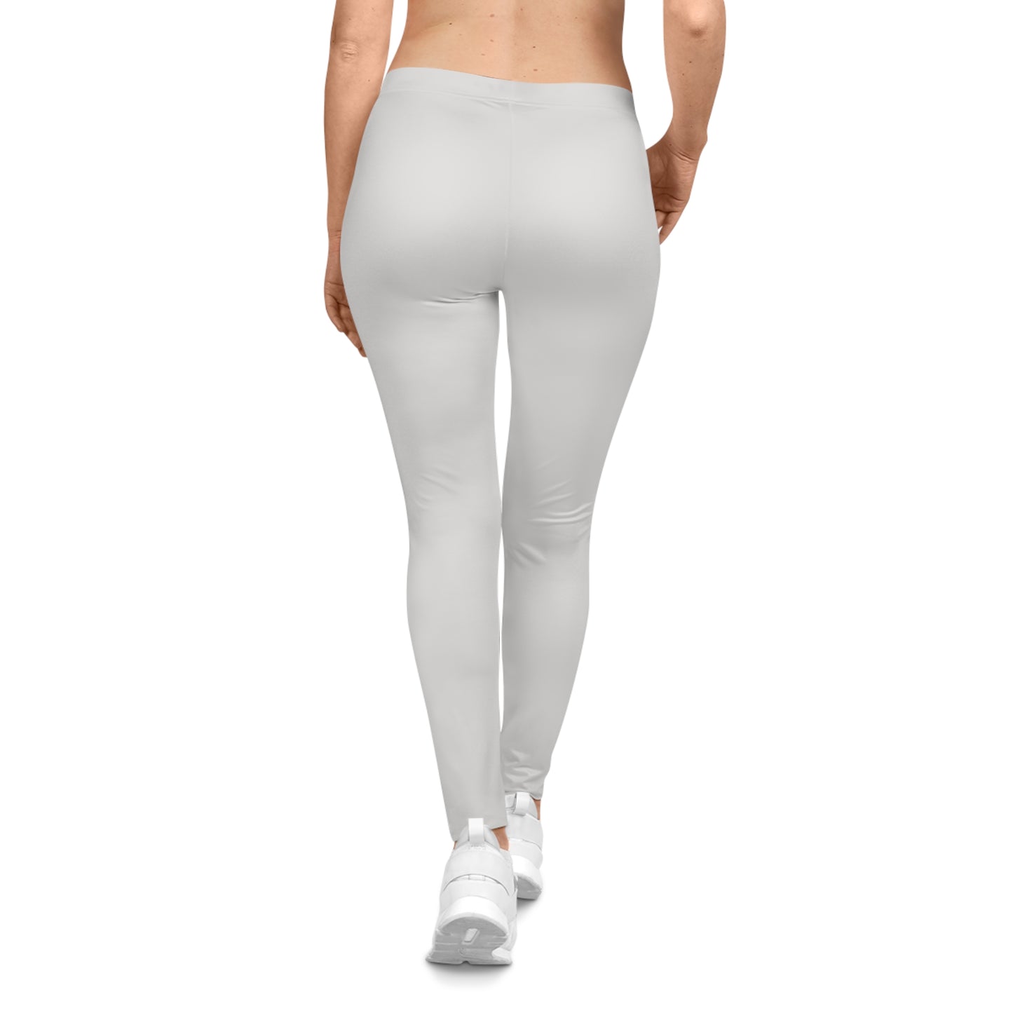Alabaster White Color Women's Poly-Span Casual Leggings Print Everyday Activewear Pants