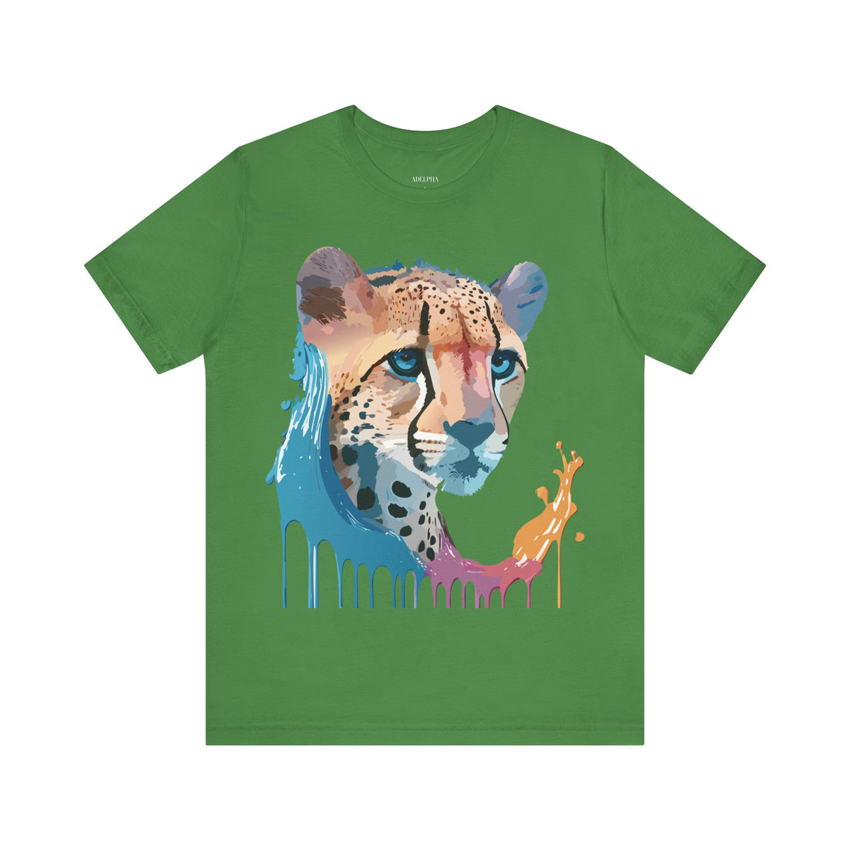 Cheetah Graphic Unisex Cotton Bella+Canvas Tee with Art Animal Design e301