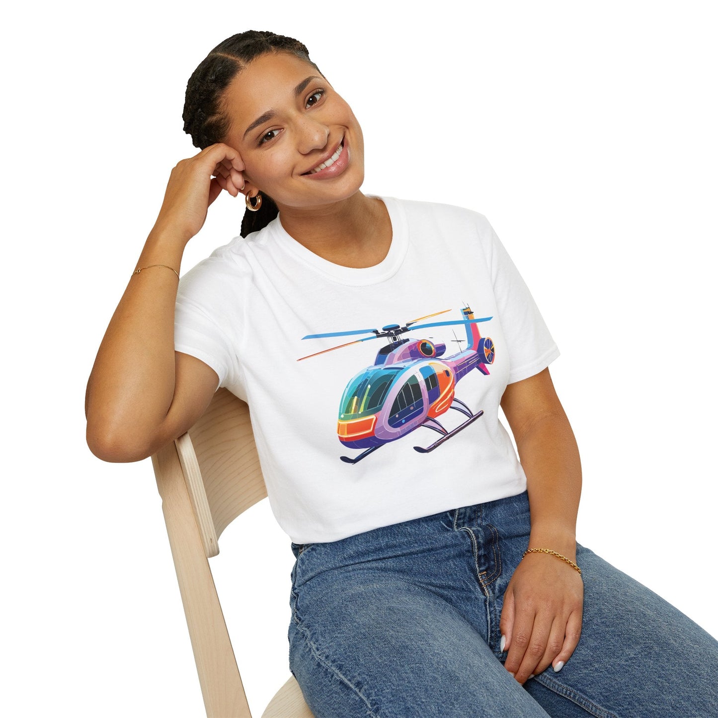 Chopper Helicopter Shirt Unisex T Shirt Softstyle 64000 100 Percent Ring Spun Cotton