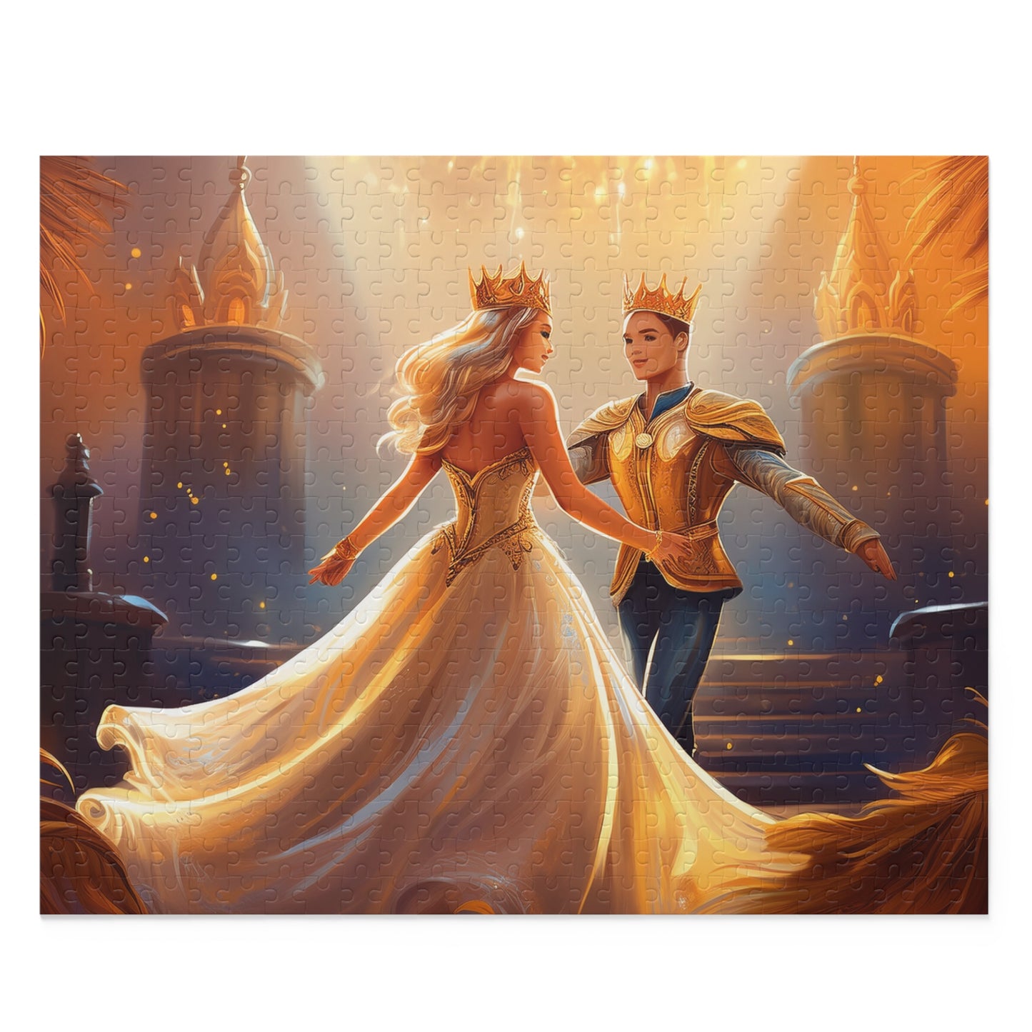 Prince and Princess Puzzle 500-Chipboard Pieces in Box | Kids Puzzles Size: 16" x 20",  Ages 9+ and Family pn34