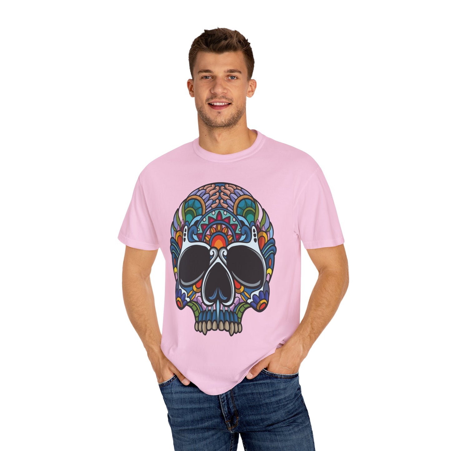 Unisex Cotton Tee Shirt with Skull