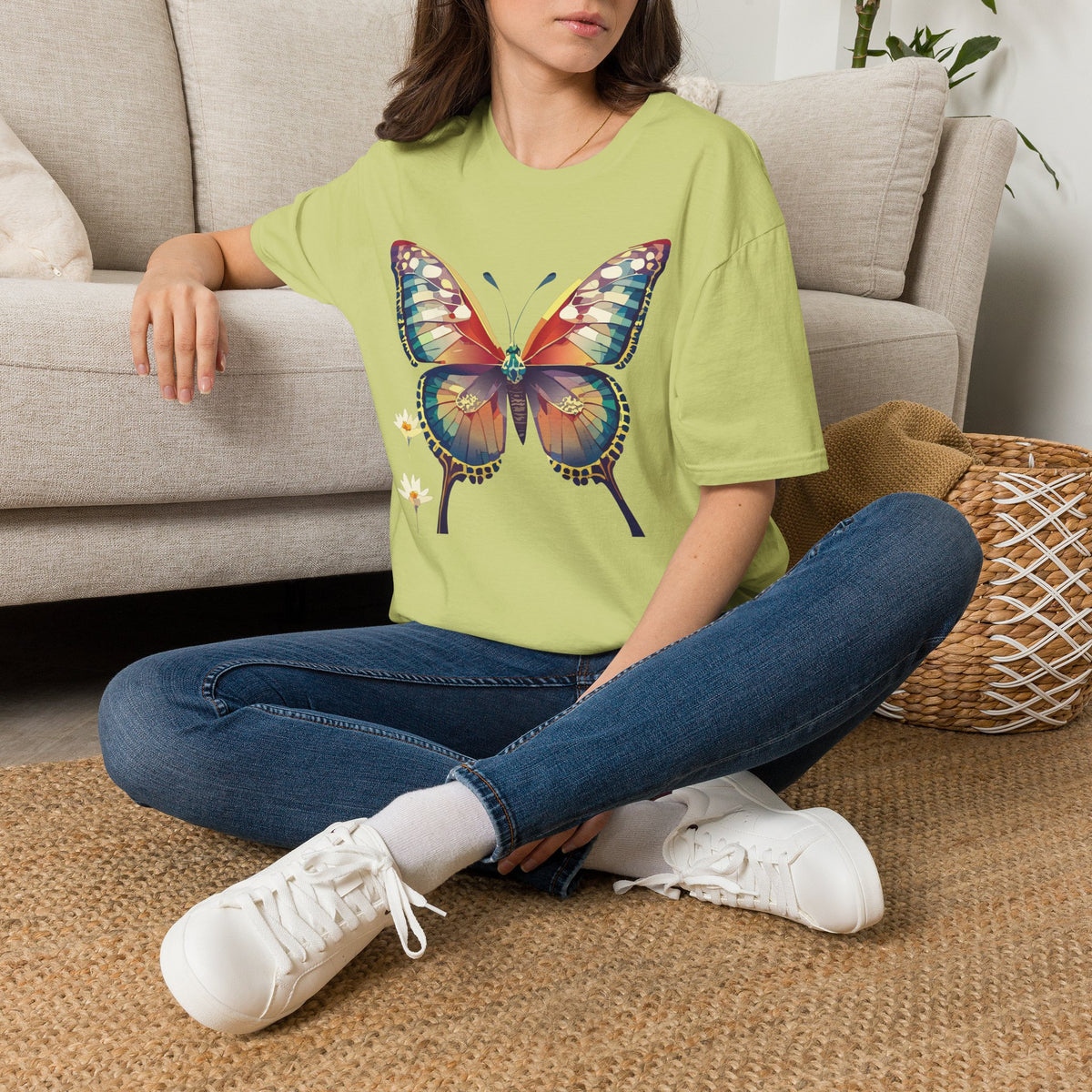 Butterfly Watercolor T-Shirt — Vibrant Multicolor Butterfly Tee for Spring Graphic Tee Unisex 100 Cotton Gildan T-Shirt