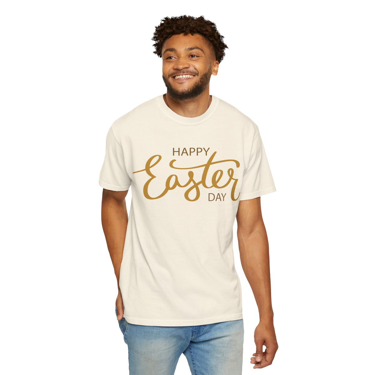 Happy Easter Day T-Shirt, Tee Shirt with Easter Signature, T Shirt with Easter Prints, Tee Shirt with Easter Design
