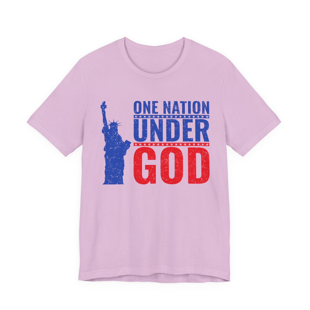 One Nation Under God T-Shirt Statue of Liberty Patriotic USA Design Unisex Cotton a6