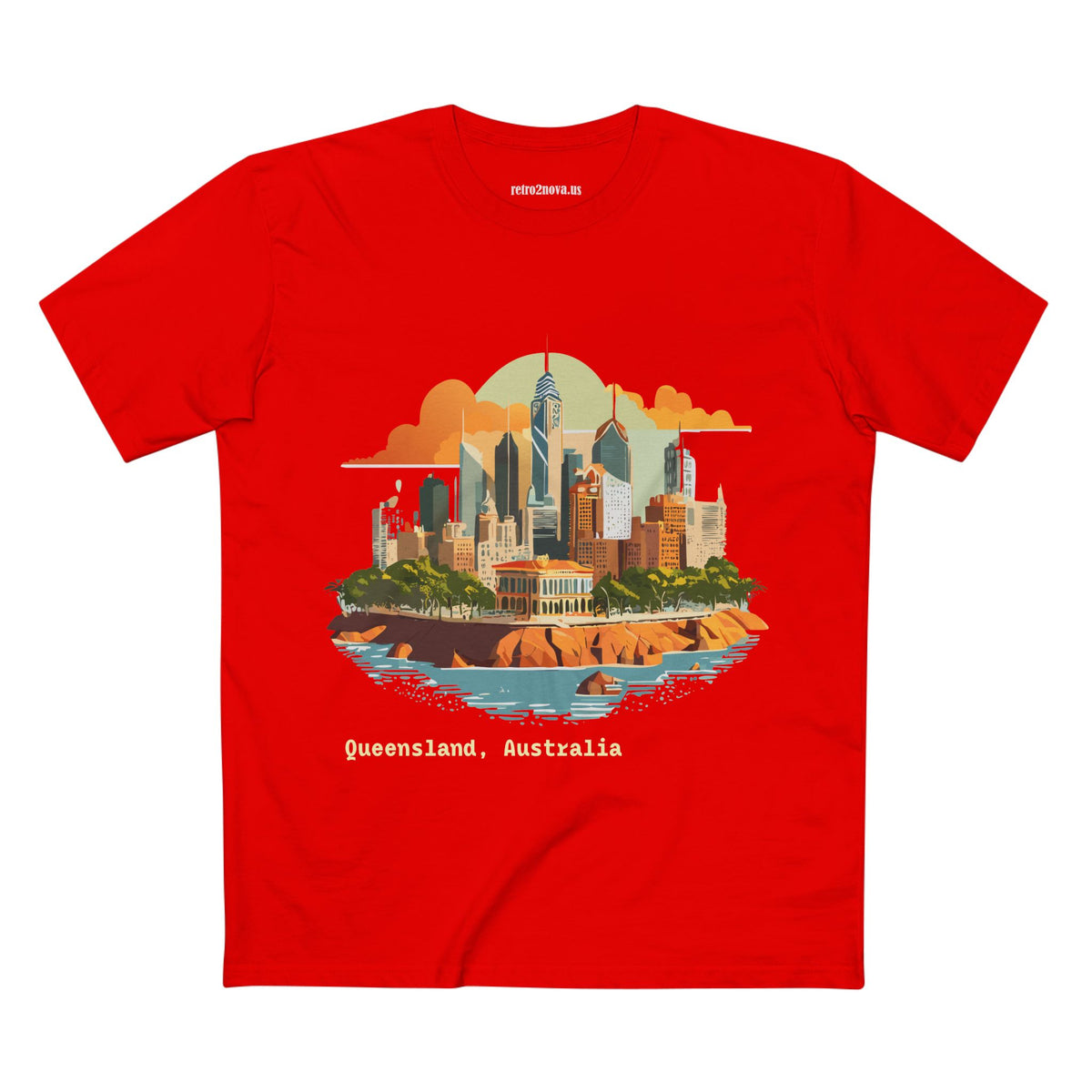 Queensland Australia skyline T-Shirt | Brisbane cityscape tee, coastal skyline design