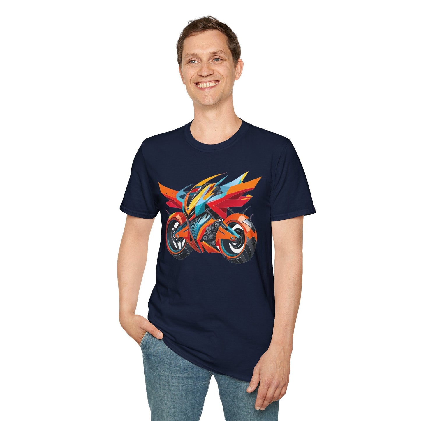 Bike Graphic Unisex Cotton Motorcycle Art Design Tee 1