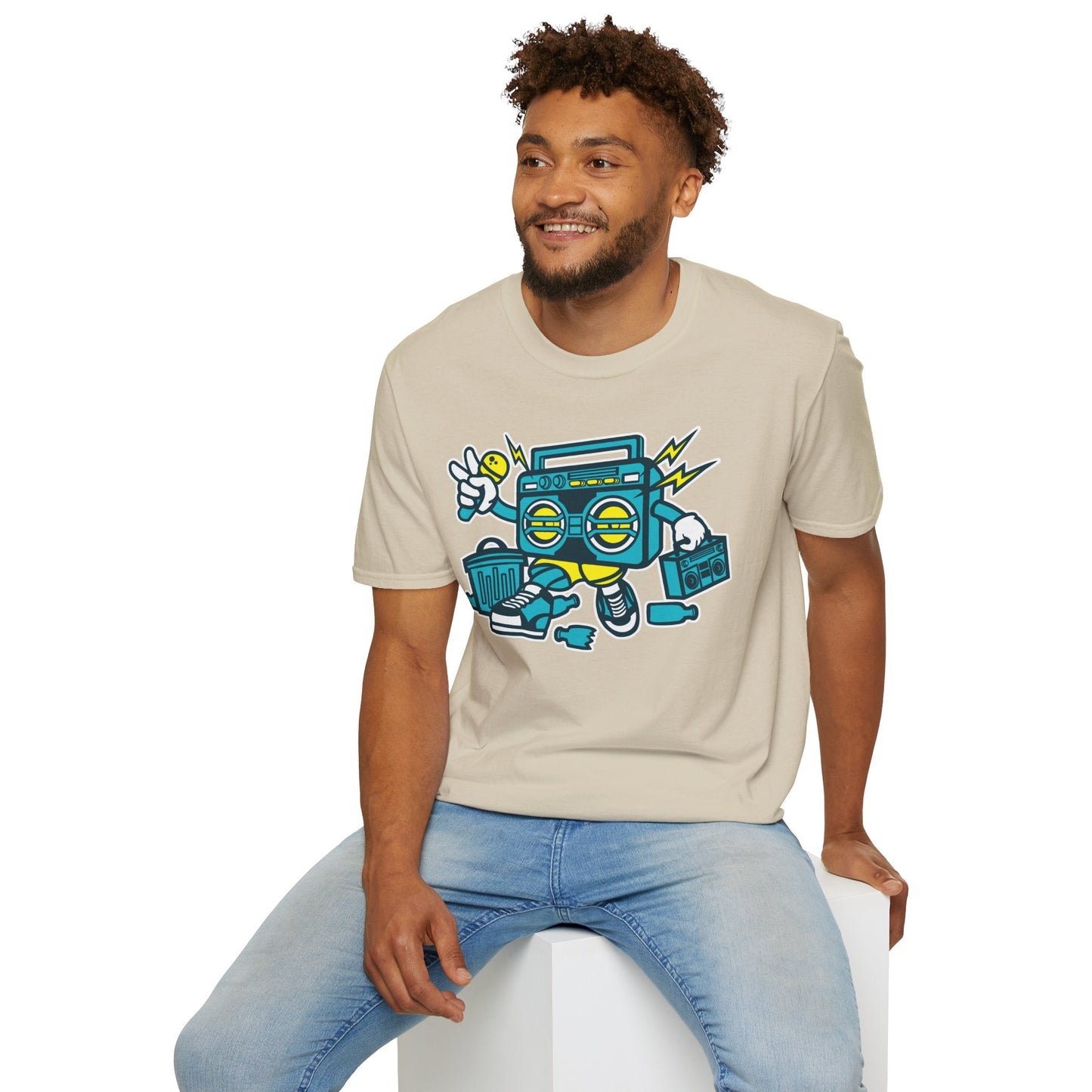 Cartoon T Shirt Animation Tee Funny Unisex Gildan Softstyle 64000 100 Percent Ring Spun Cotton
