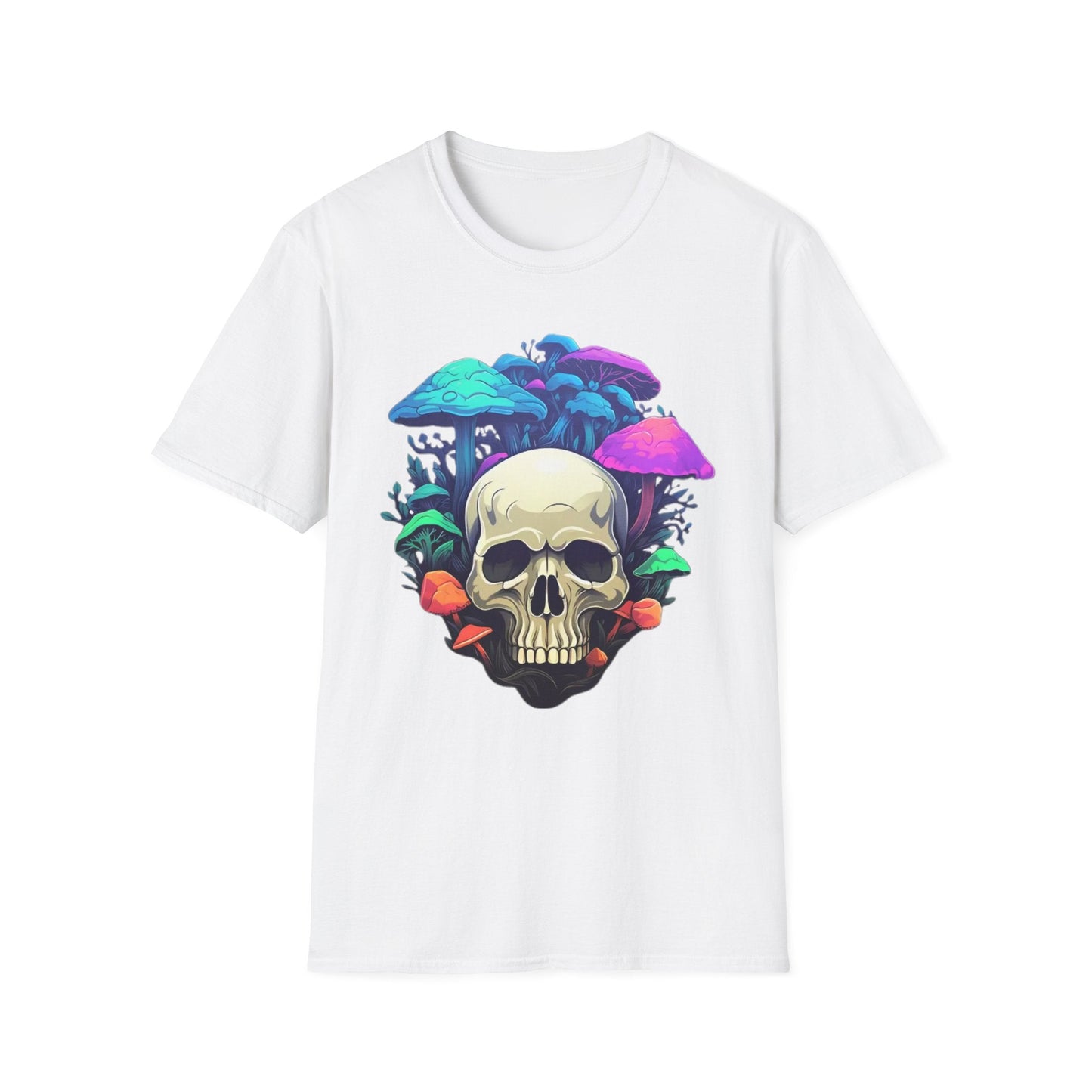 Unisex Skull Tee Shirt Short Sleeve Skeleton Design Gildan Softstyle Cotton Tee Shirt