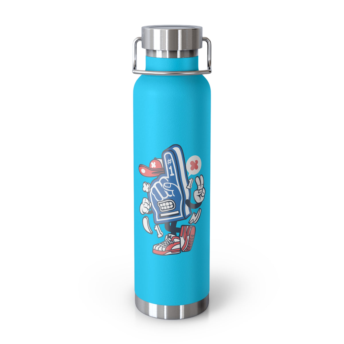 22oz Copper Insulated Water Bottle with Cartoon Design - CV28