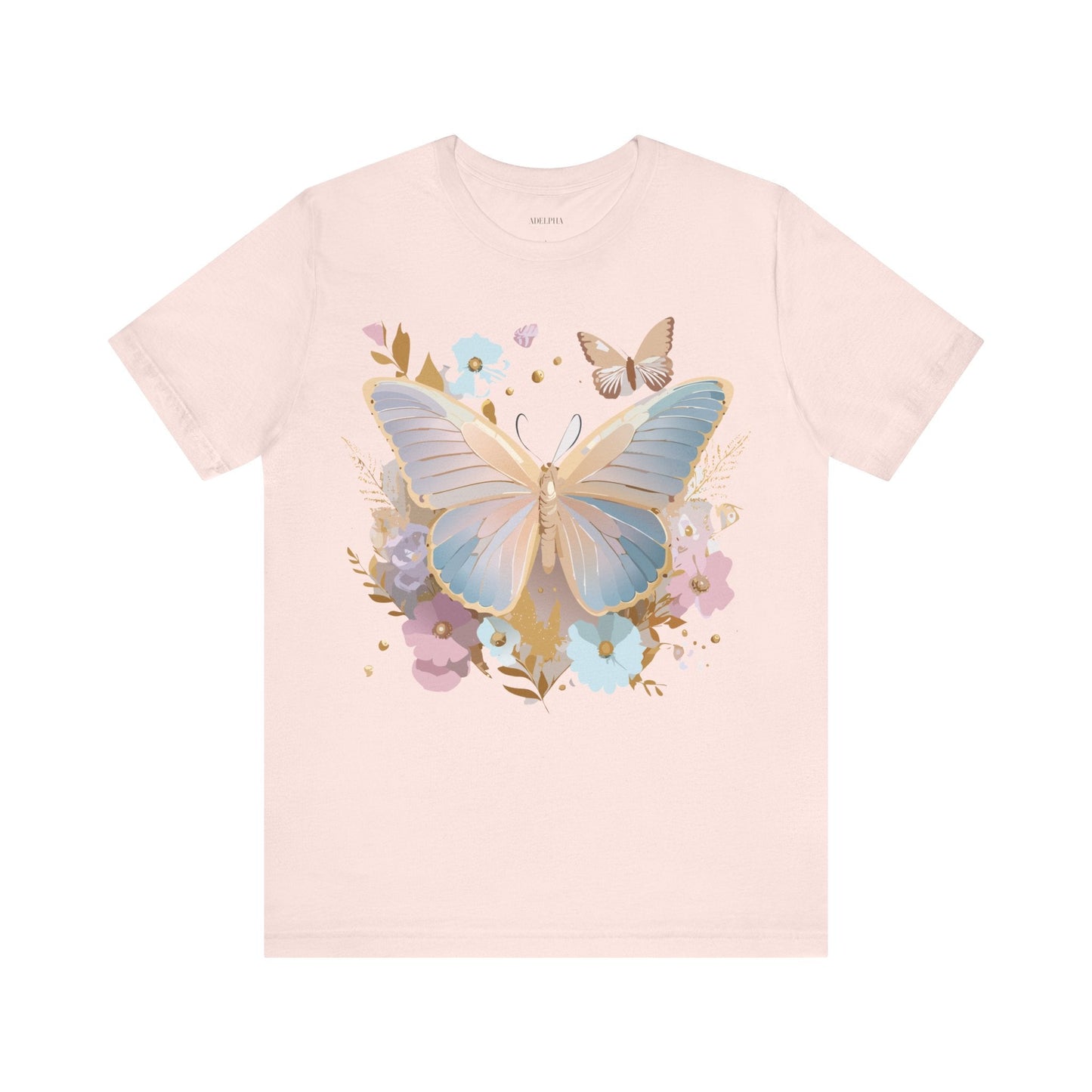 Butterfly Graphic Unisex 100 Cotton Lightweight Vintage Floral Design Jersey Tee 11