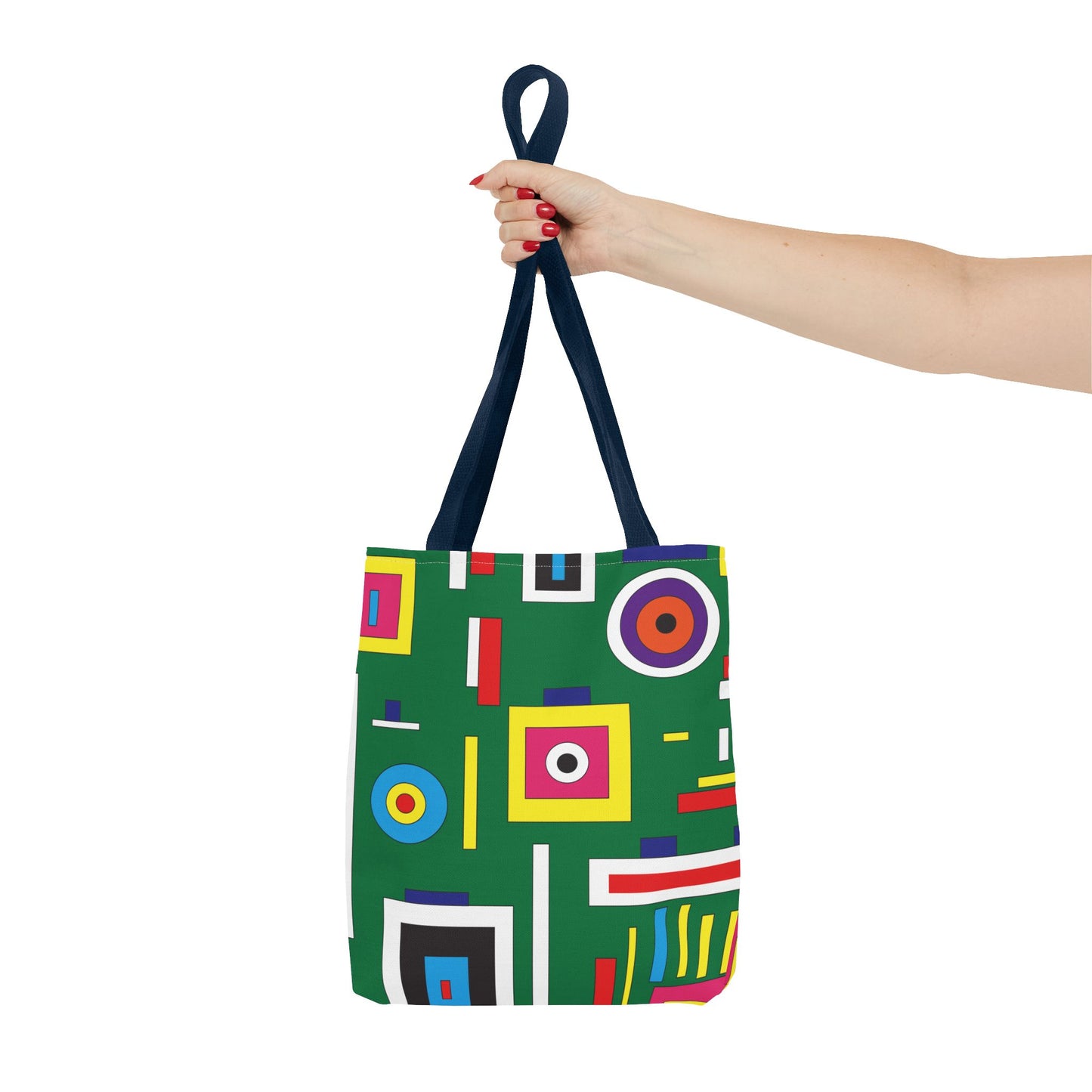 Bolsa de lona con estampados abstractos 