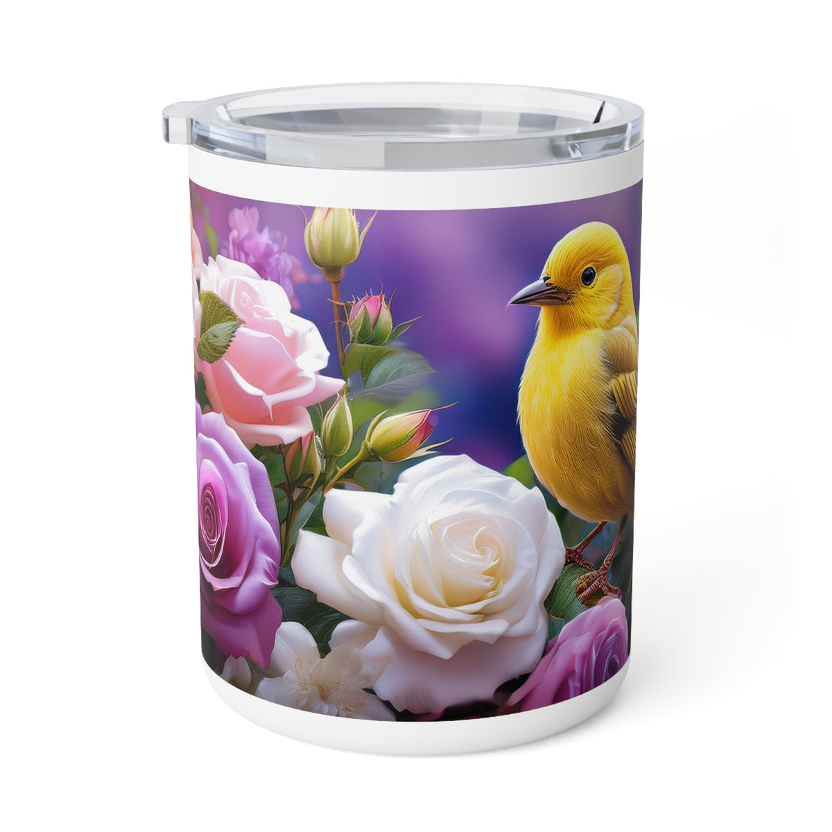 18 Art Design Insulated Coffee Mug Clear Lid 10oz Insulated Coffee Mug 10oz
