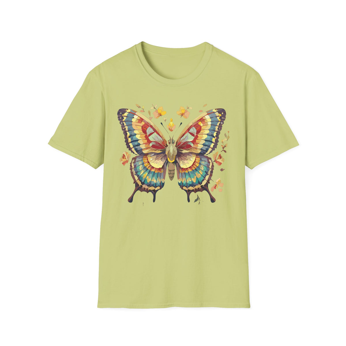 Butterfly Watercolor T-Shirt — Vibrant Floral Monarch Graphic Tee Unisex 100 Cotton Gildan T-Shirt