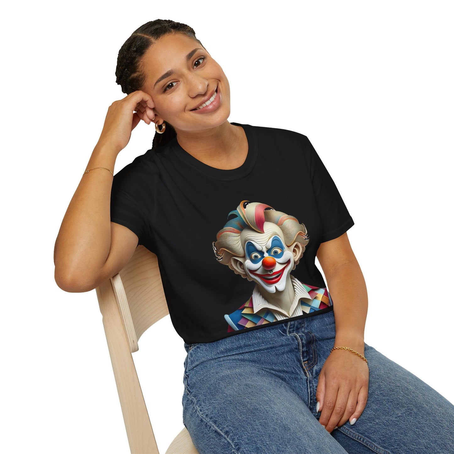 Unisex Clown Shirt Funny Man Circus Tee Softstyle Gildan 64000 Short Sleeve Everyday Comfort