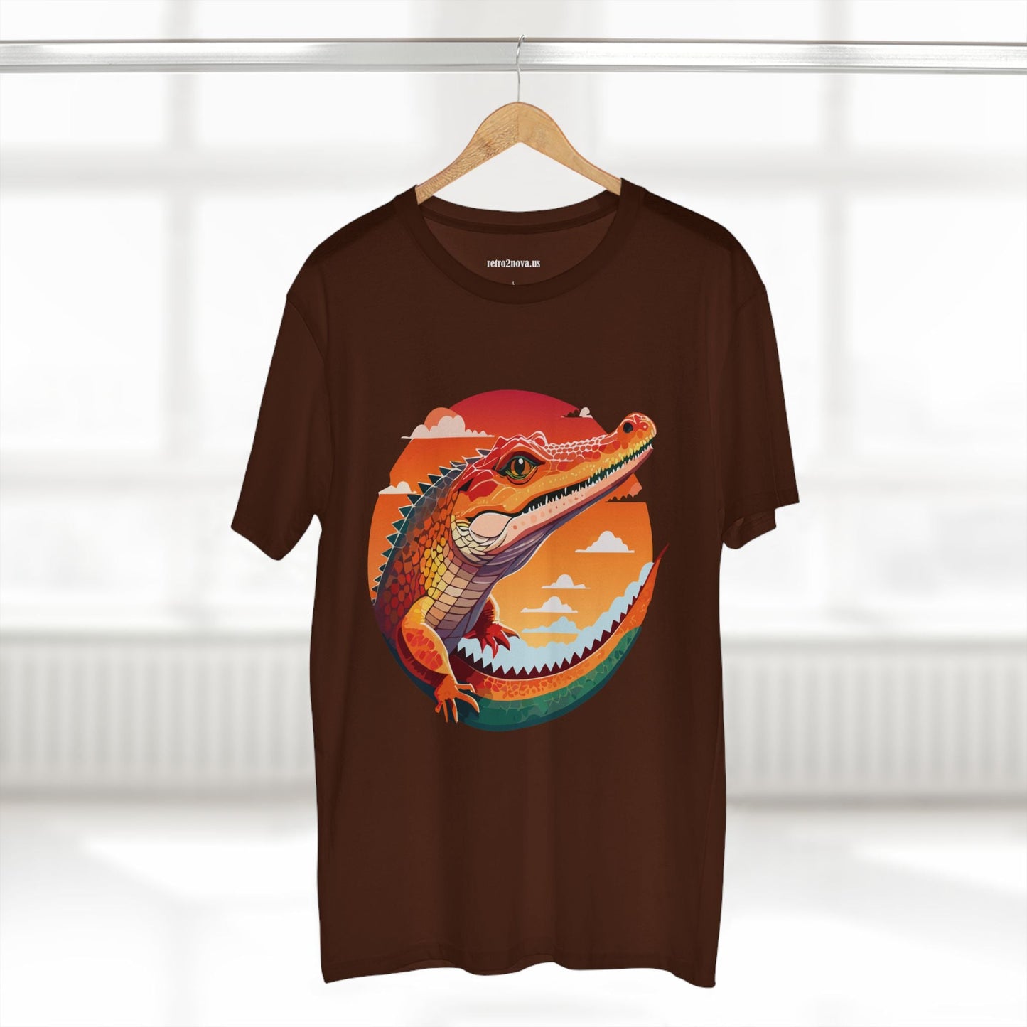 Unisex Crocodile Shirt With Original Art Design Premium Cotton Tee From Retro2Nova Art Collection Soft Breathable Graphic