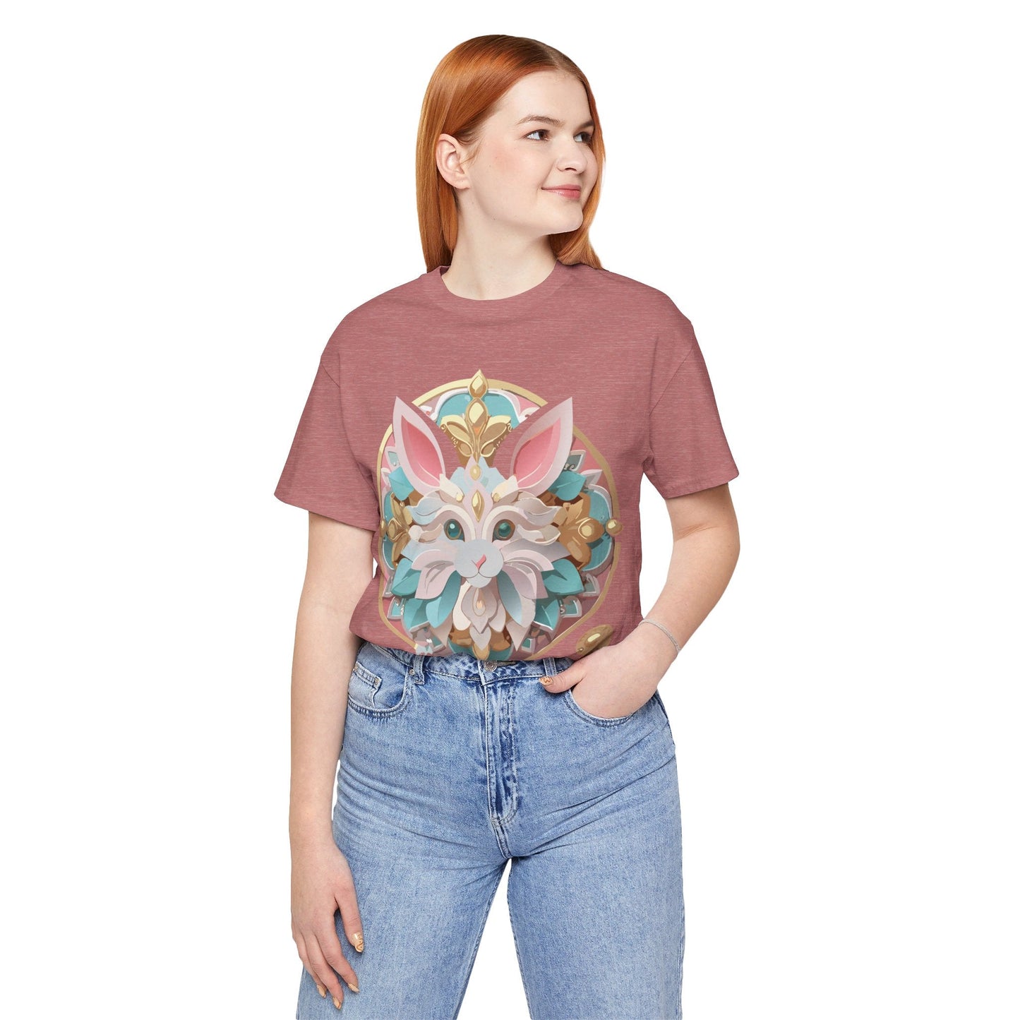 Medallion Graphic Unisex 100 Cotton Vintage Animal Medal Artwork Tee 88