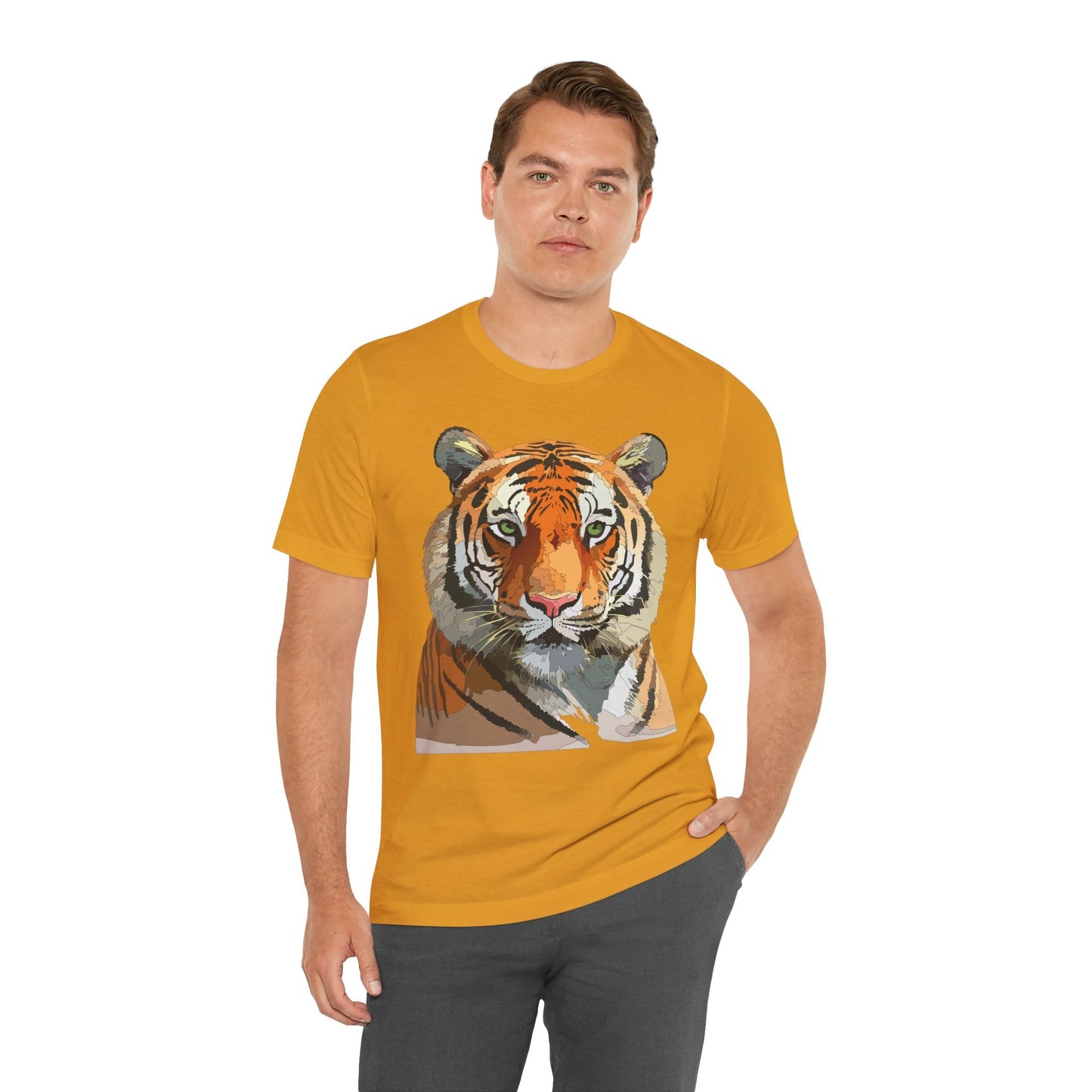 Unisex Animal Graphic Tee Shirt With Wildlife Art Design For Everyday Comfort Gildan 64000