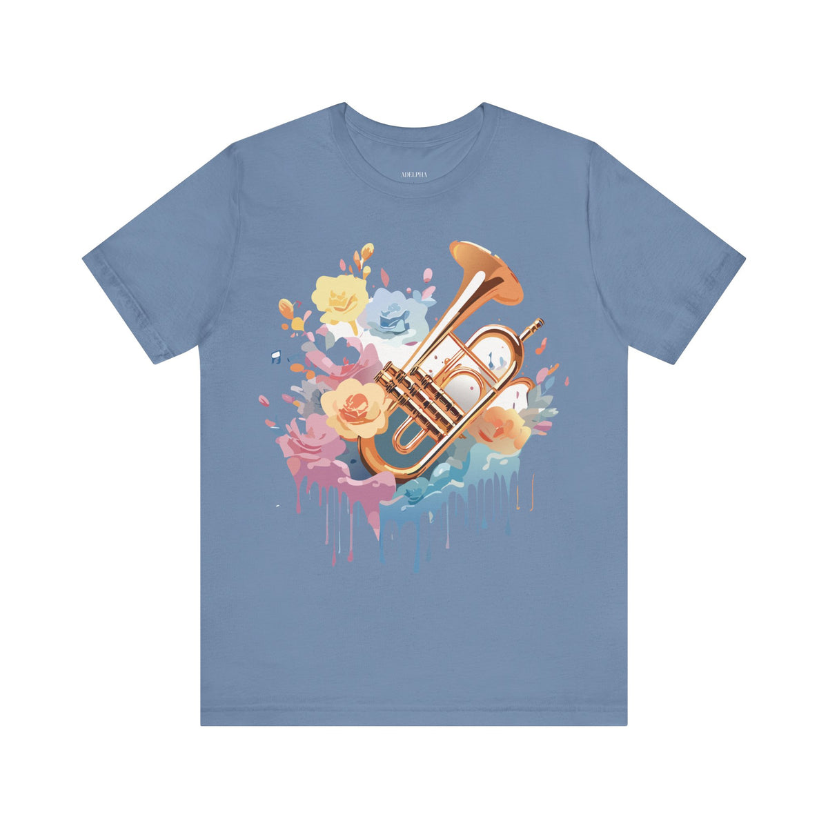 Music Graphic Unisex Cotton Bella+Canvas Tee with Art Design m122