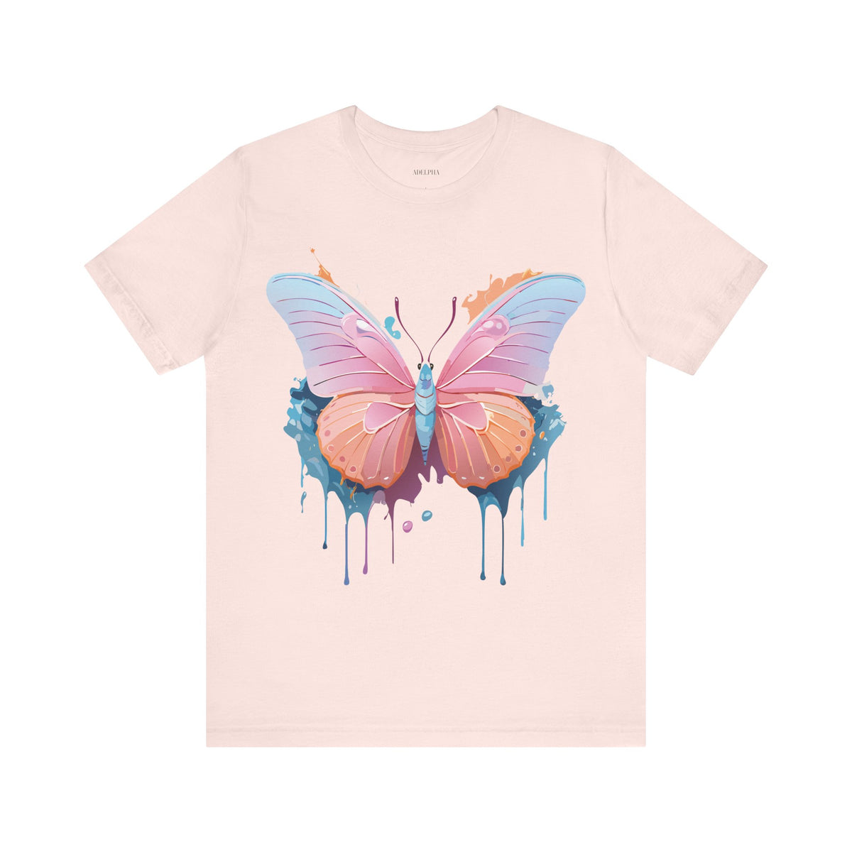 Butterfly Graphic Unisex Cotton Bella+Canvas Tee with Art Design n10