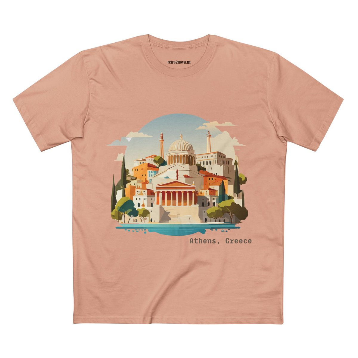 Athens Greece Cityscape T-Shirt | Greek Landmark Illustration