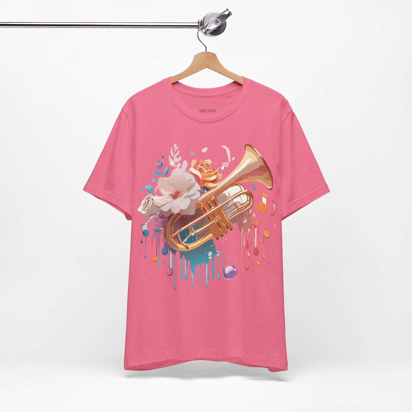 Music Graphic Unisex 100 Cotton Vintage Art with Musical Elements Tee 138