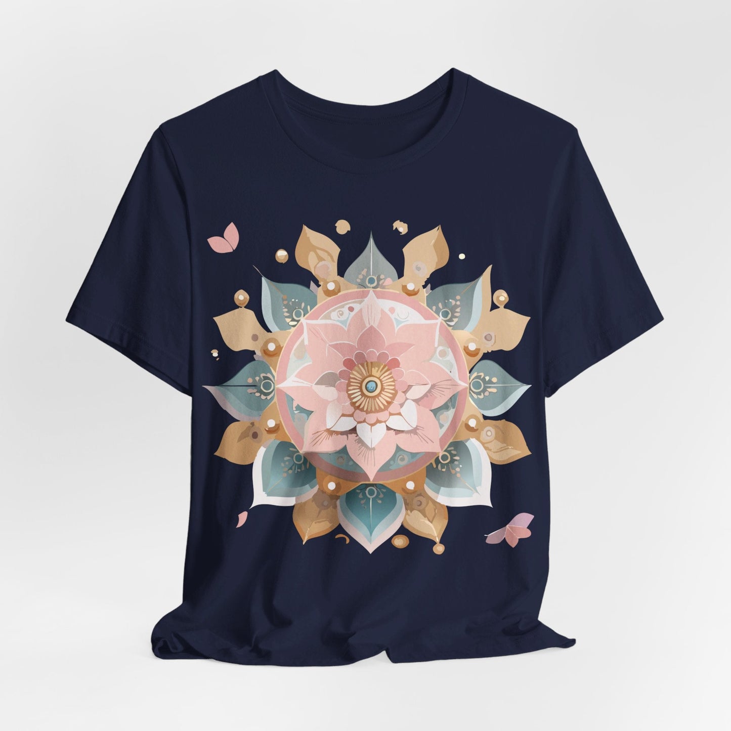 Mandala Graphic Unisex 100 Cotton Vintage Floral Artwork Tee 12
