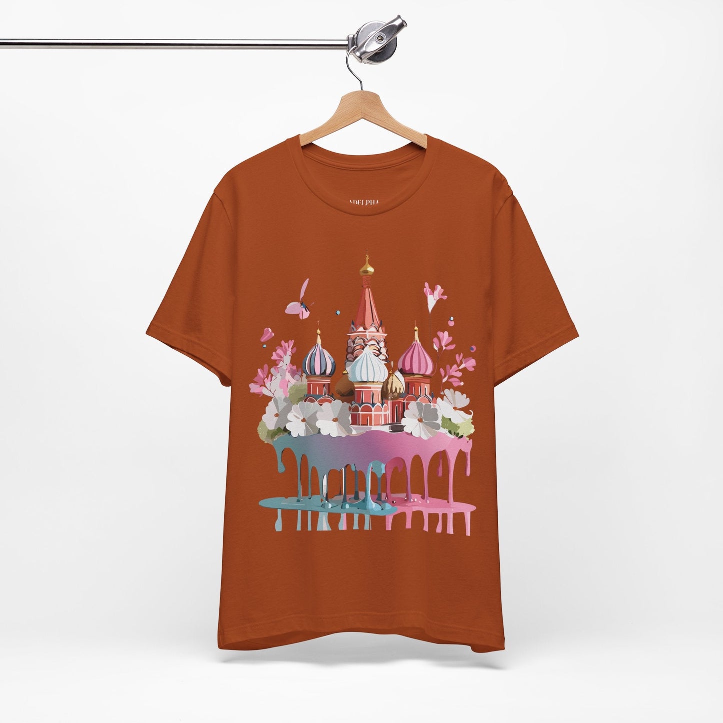 Unisex Moscow Tourist Shirt Graphic Tee By Adelpha Vintage Inspired Art For Everyday Wear
