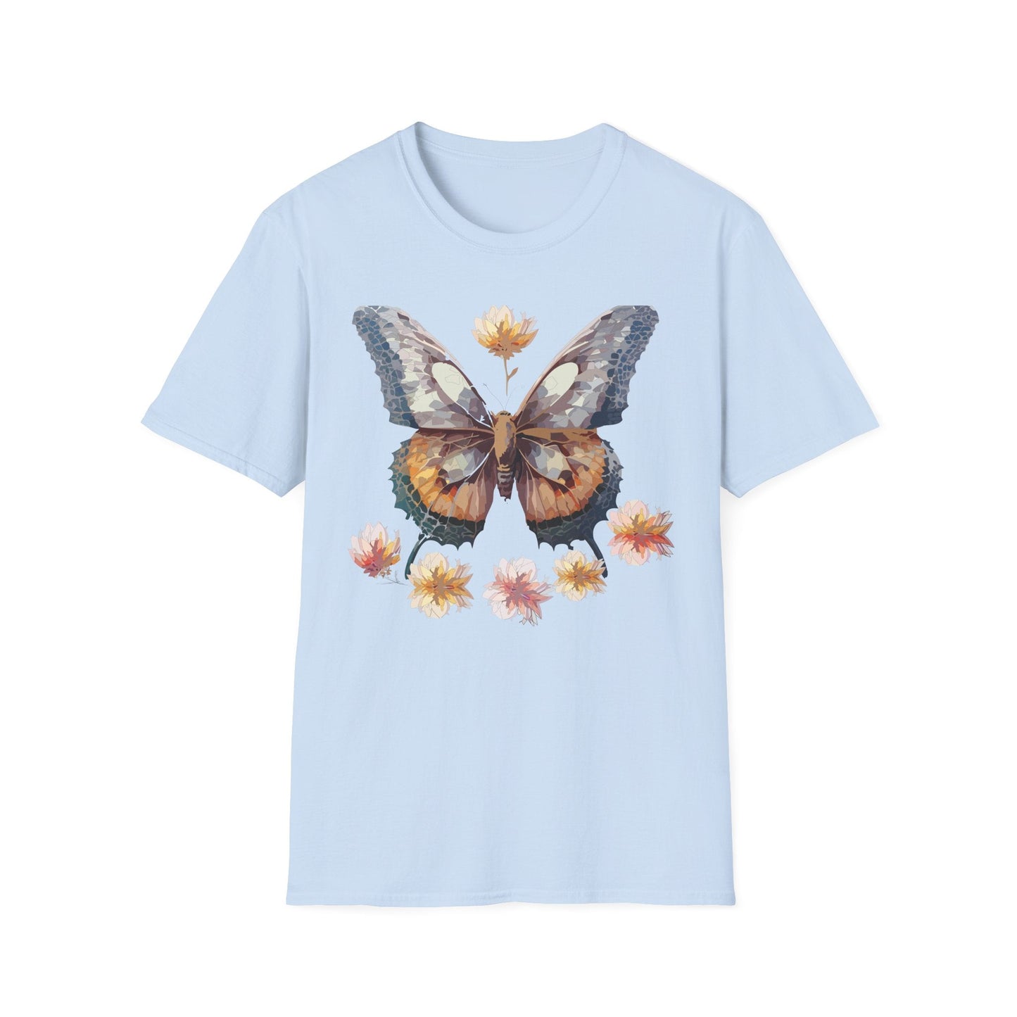 Butterfly Shirt Unisex Monarch Butterfly Tee Gildan Softstyle 64000 Ring Spun Cotton